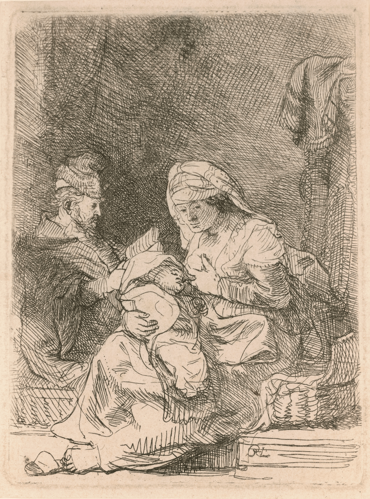 The Holy Family by Rembrandt van Rijn