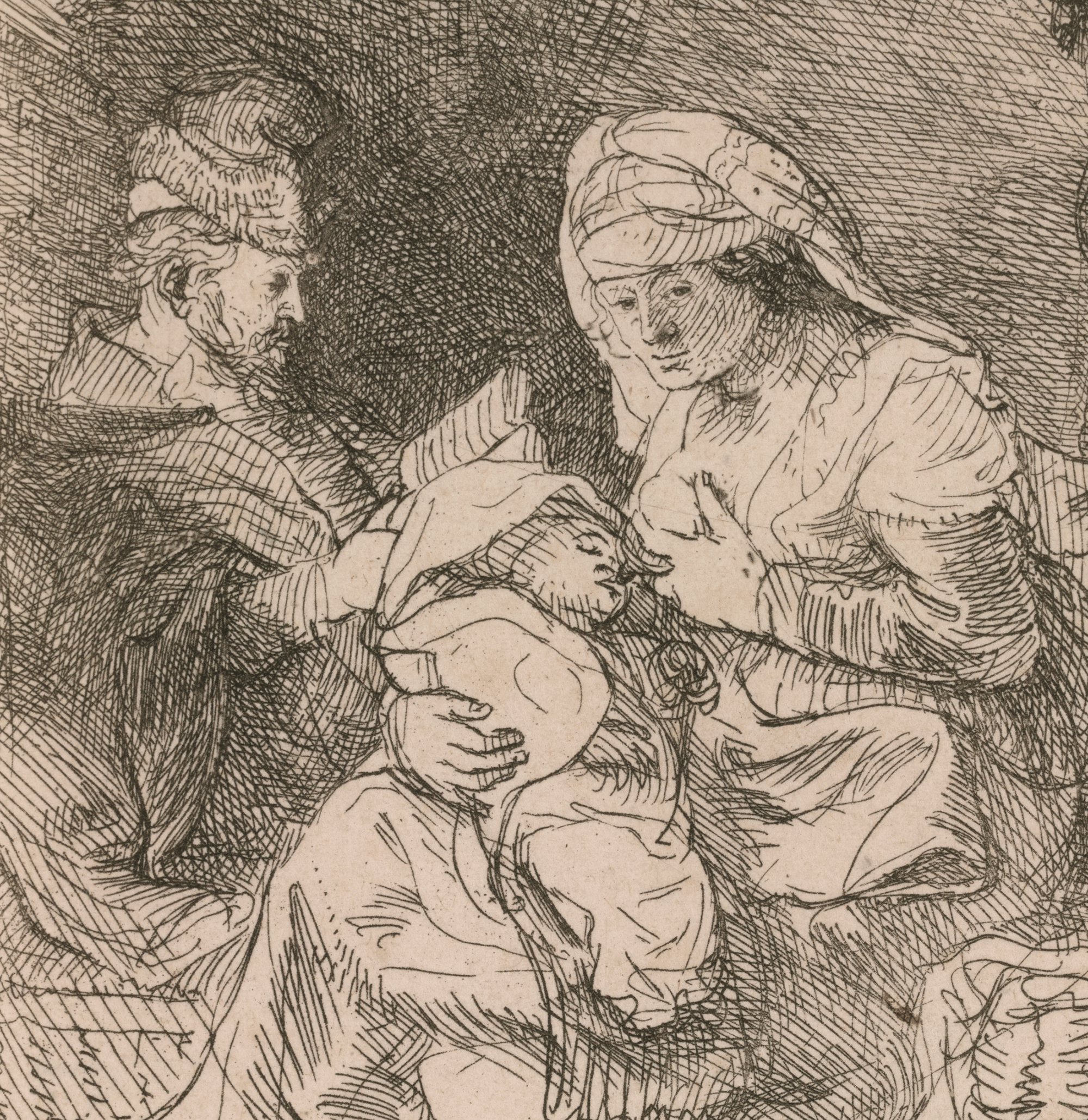 The Holy Family by Rembrandt van Rijn