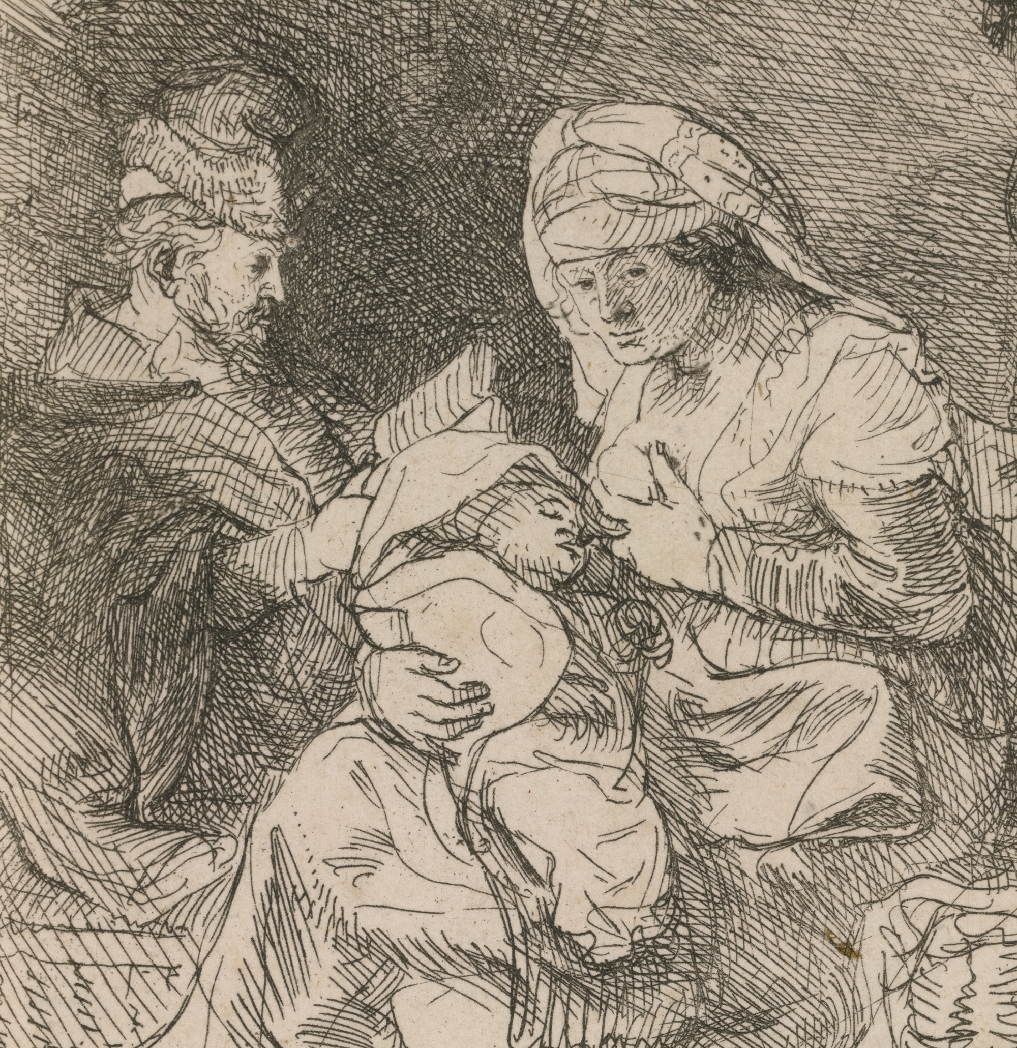 The Holy Family by Rembrandt van Rijn