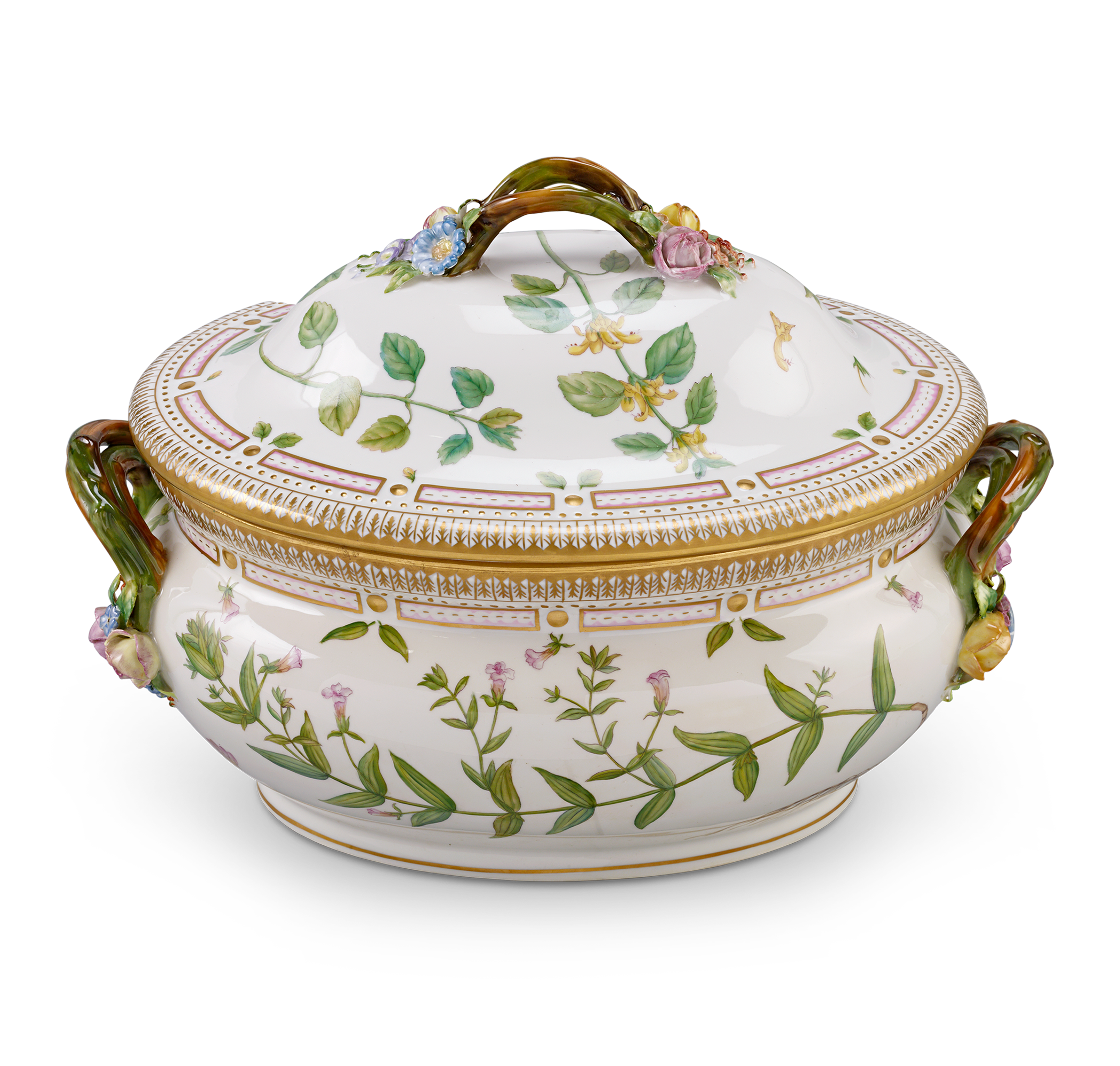 Flora Danica Porcelain Dinner Service by Royal Copenhagen, 107 Pieces