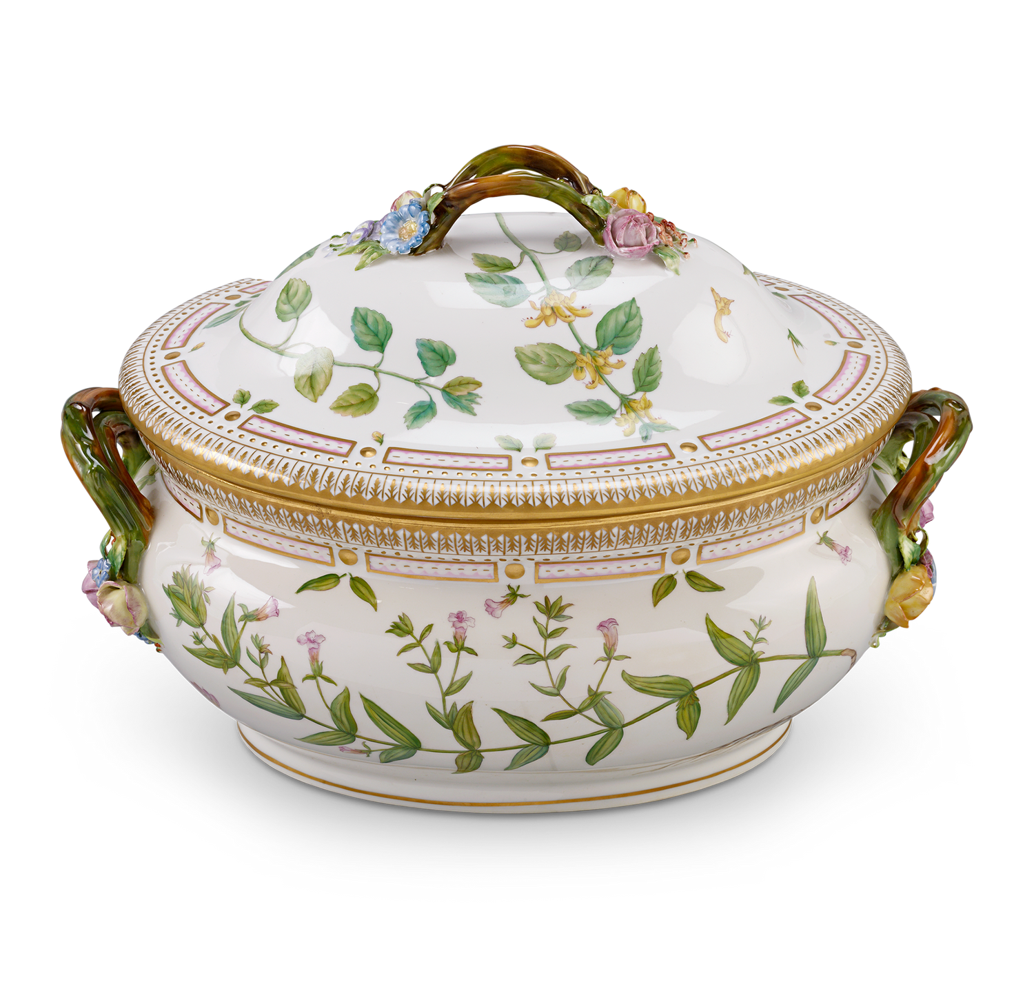 Flora Danica Porcelain Dinner Service by Royal Copenhagen, 107 Pieces