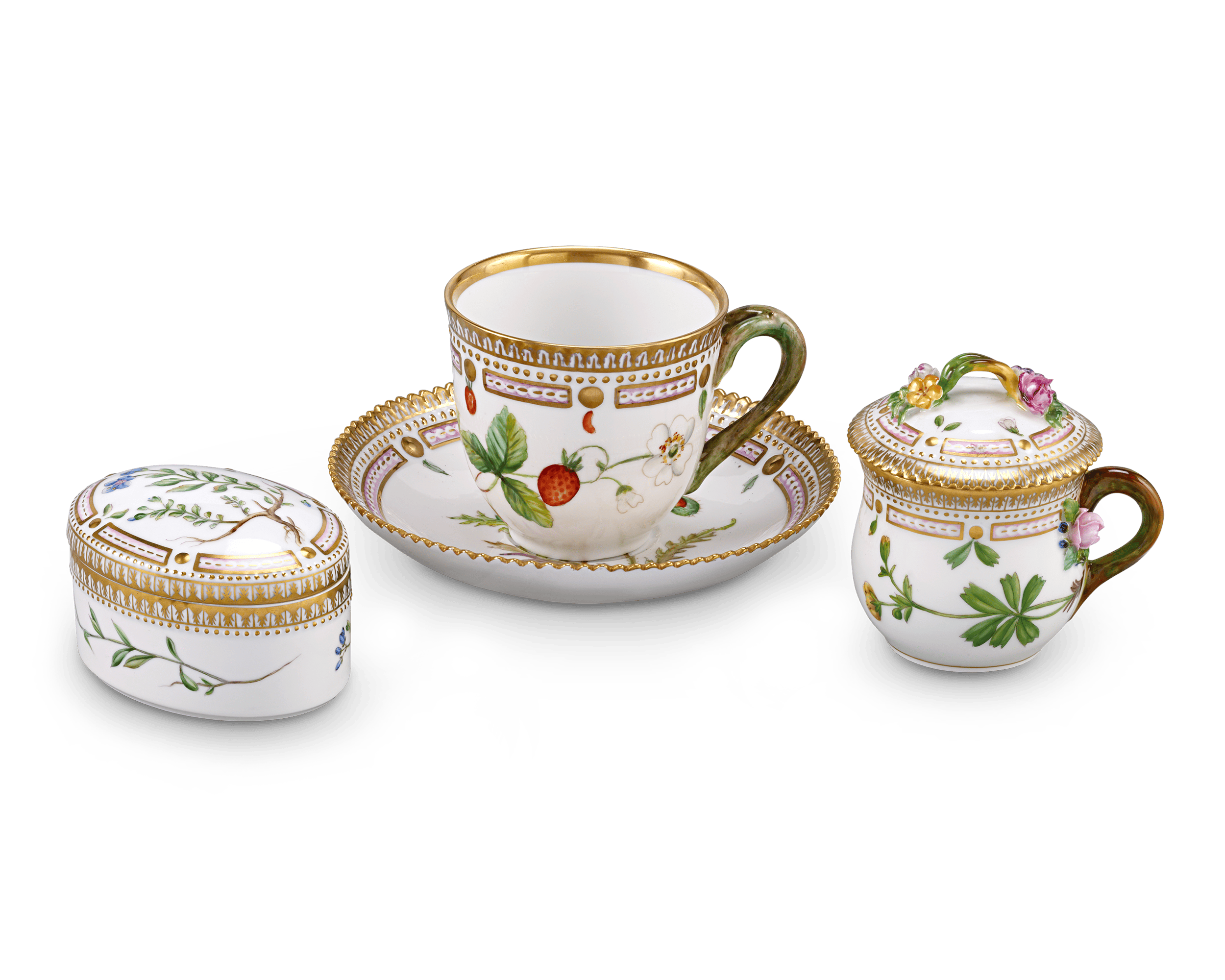 Flora Danica Porcelain Dinner Service by Royal Copenhagen, 107 Pieces