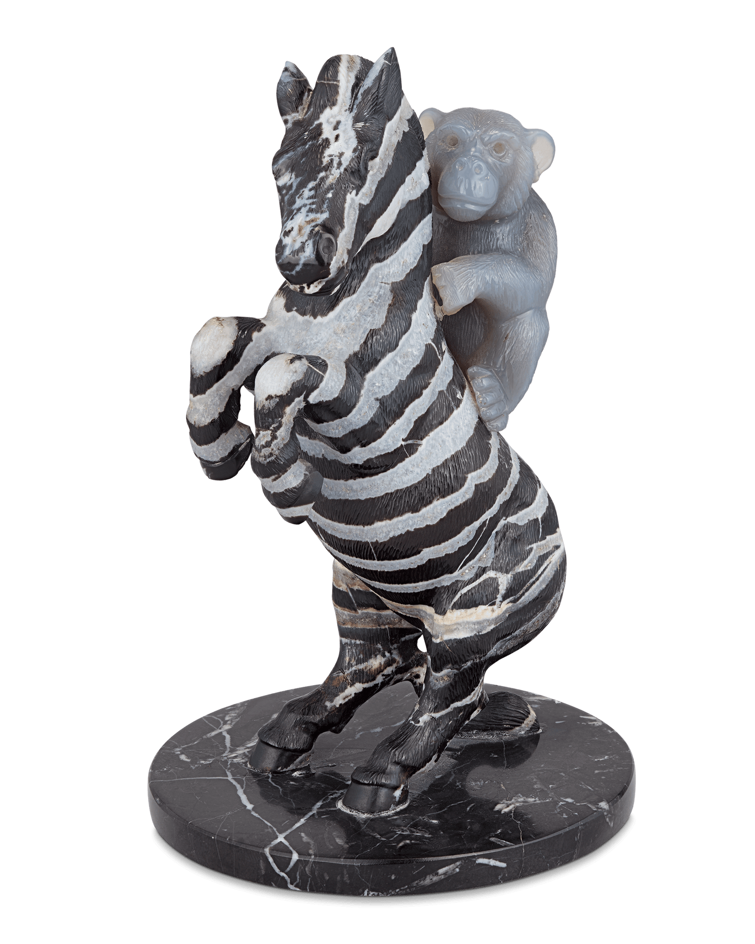 Striped Jasper Zebra and Ape by Andreas von Zadora-Gerlof