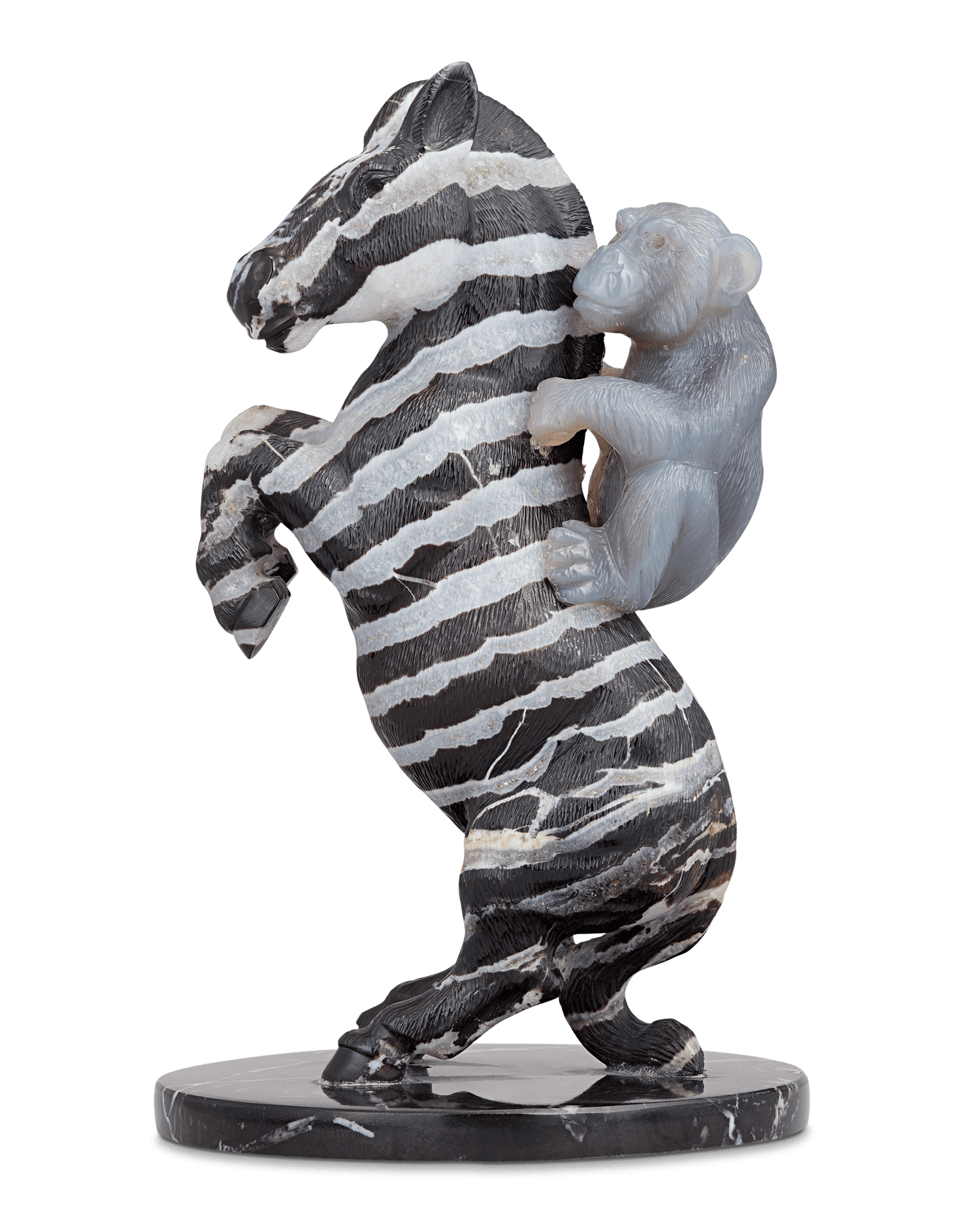 Striped Jasper Zebra and Ape by Andreas von Zadora-Gerlof