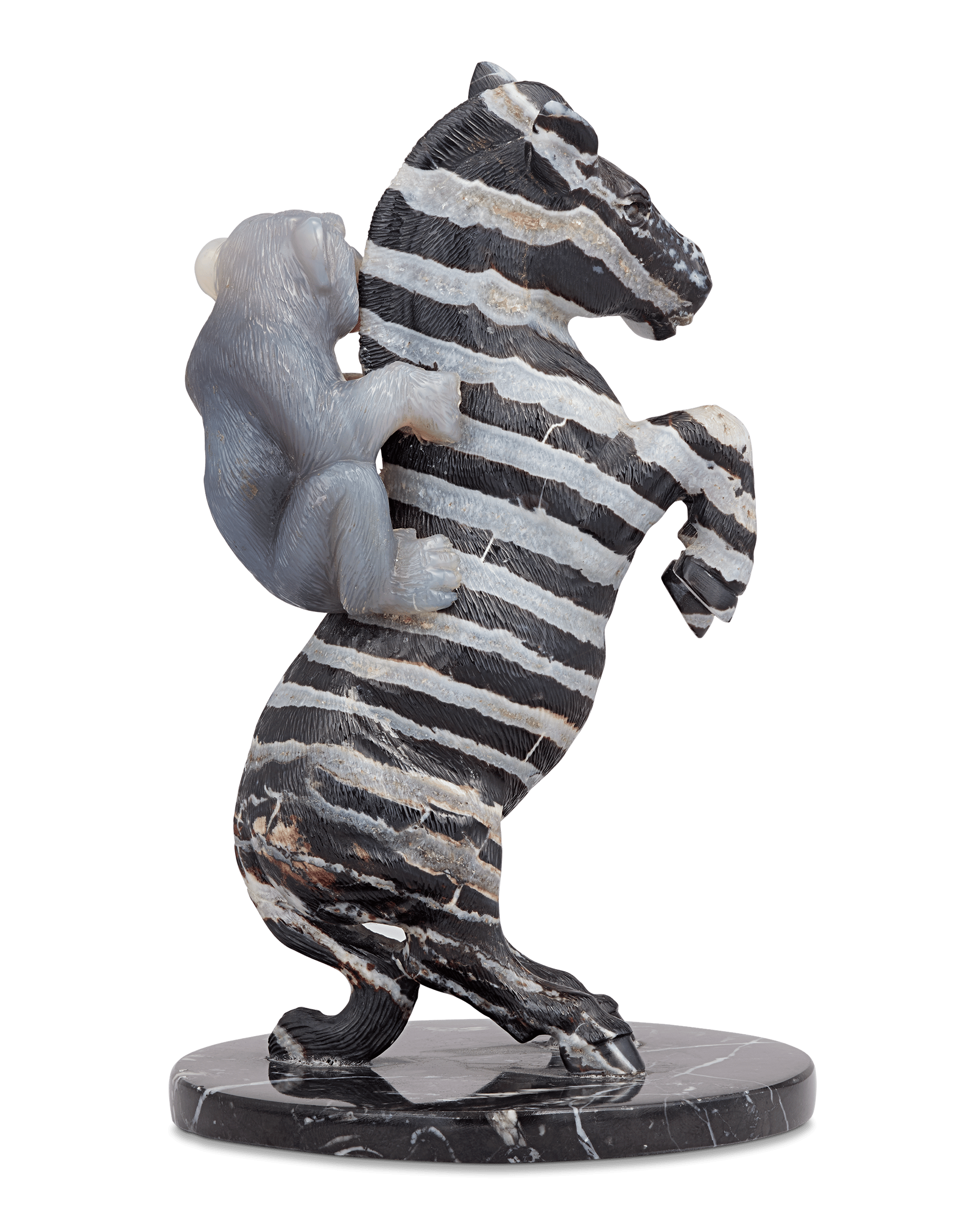 Striped Jasper Zebra and Ape by Andreas von Zadora-Gerlof