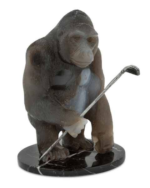 Carved Quartz Gorilla by Andreas von Zadora-Gerlof