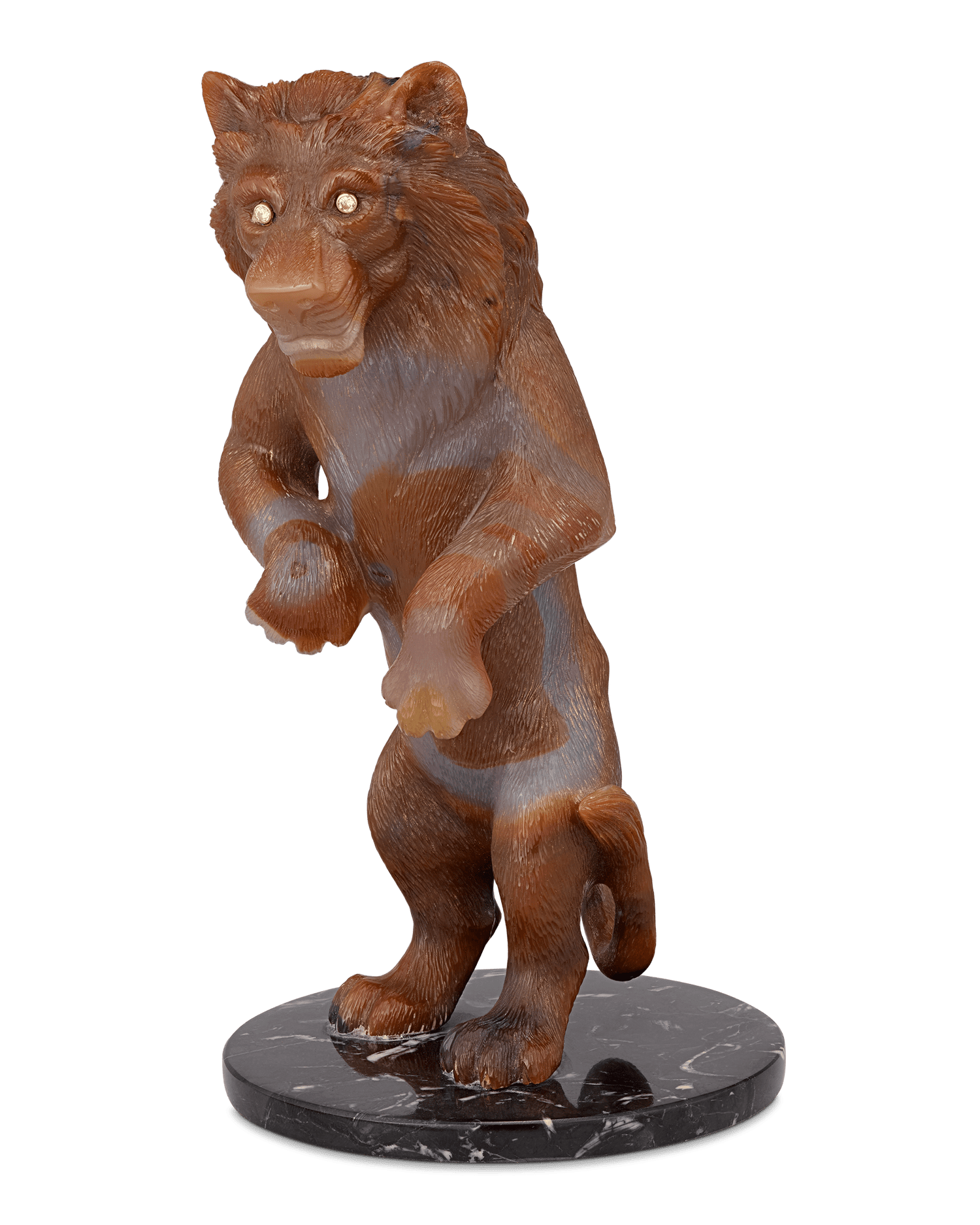 Carved Quartz Lion by Andreas von Zadora-Gerlof