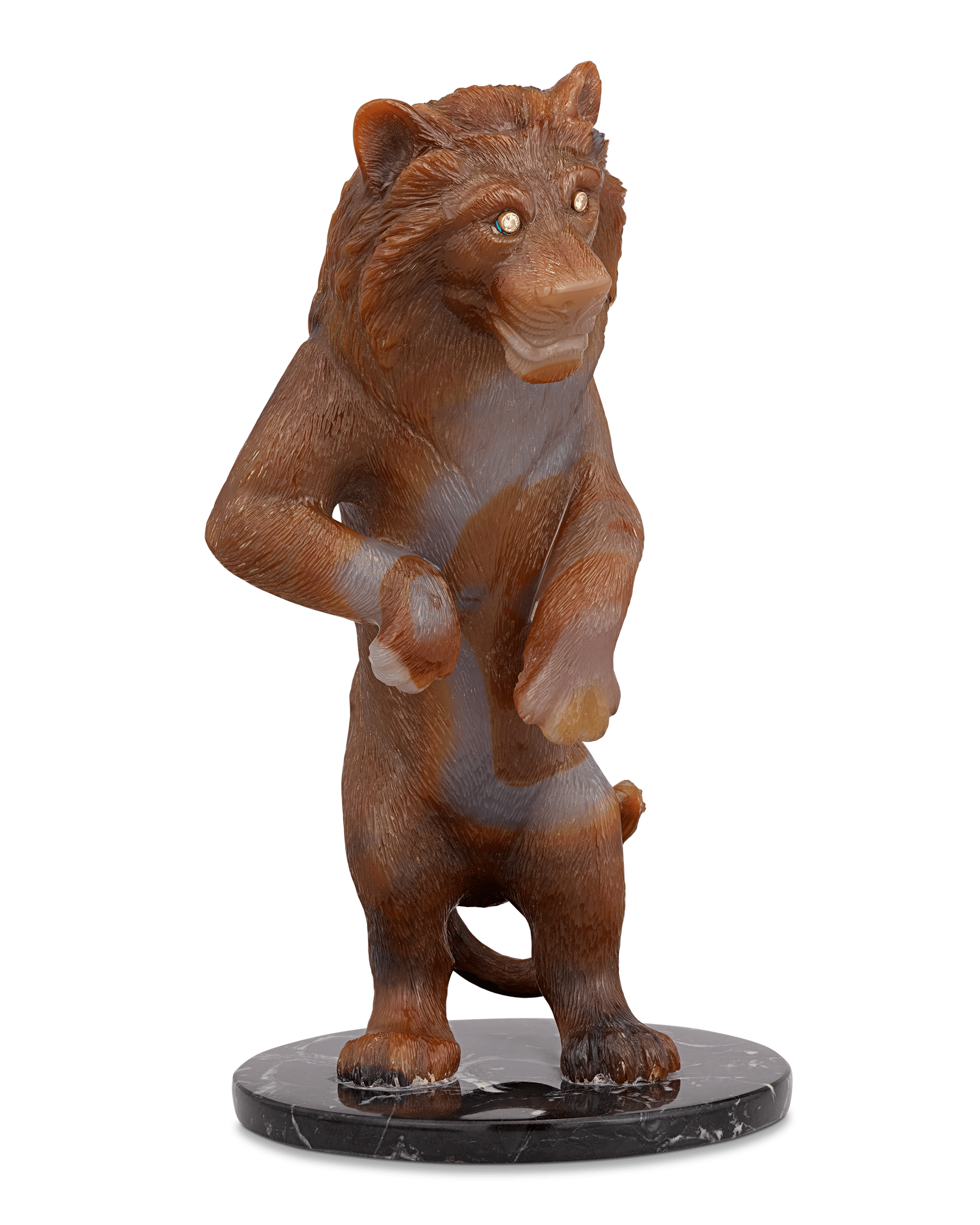 Carved Quartz Lion by Andreas von Zadora-Gerlof