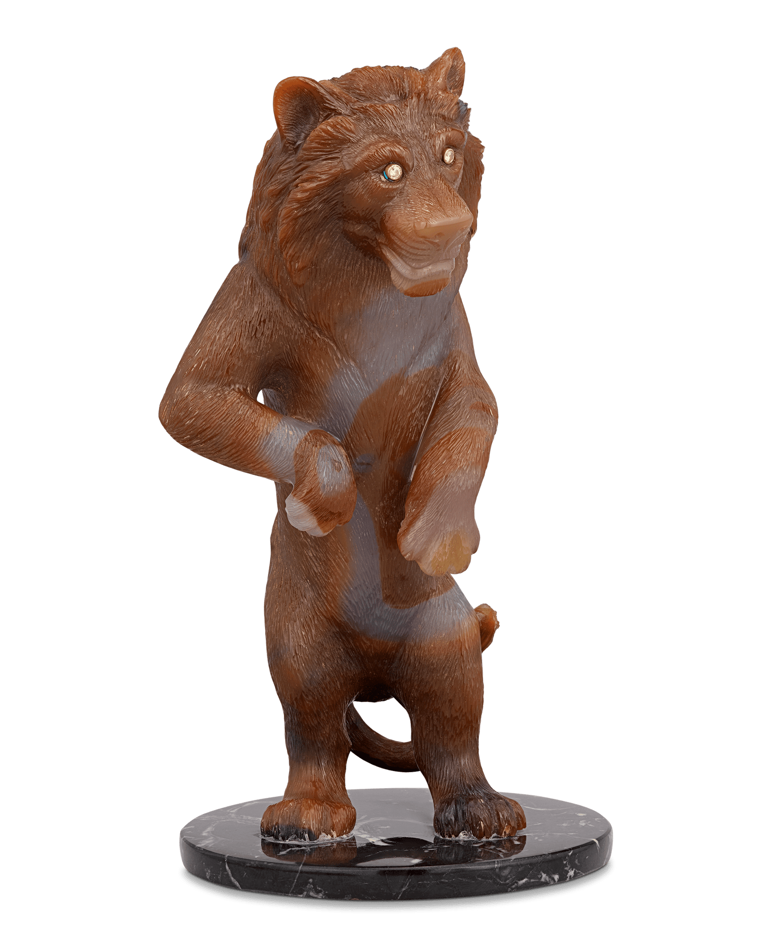 Carved Quartz Lion by Andreas von Zadora-Gerlof