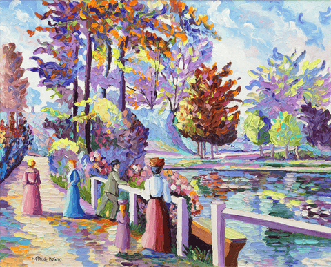 Les abords du lac en été by H. Claude Pissarro