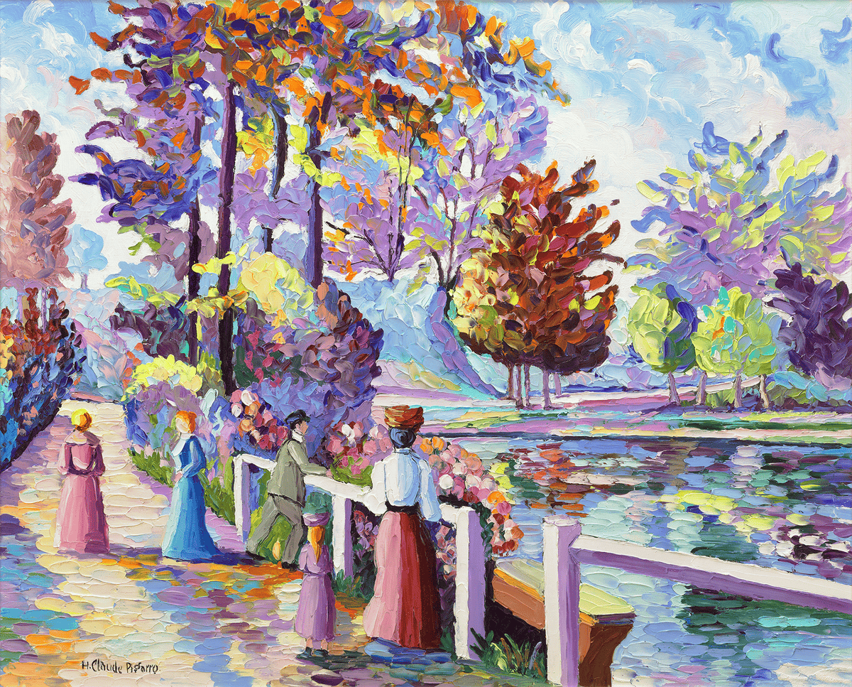 Les abords du lac en été by H. Claude Pissarro