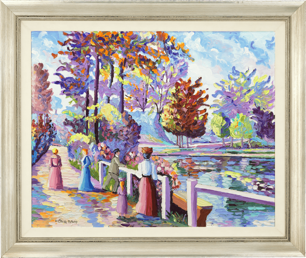 Les abords du lac en été by H. Claude Pissarro