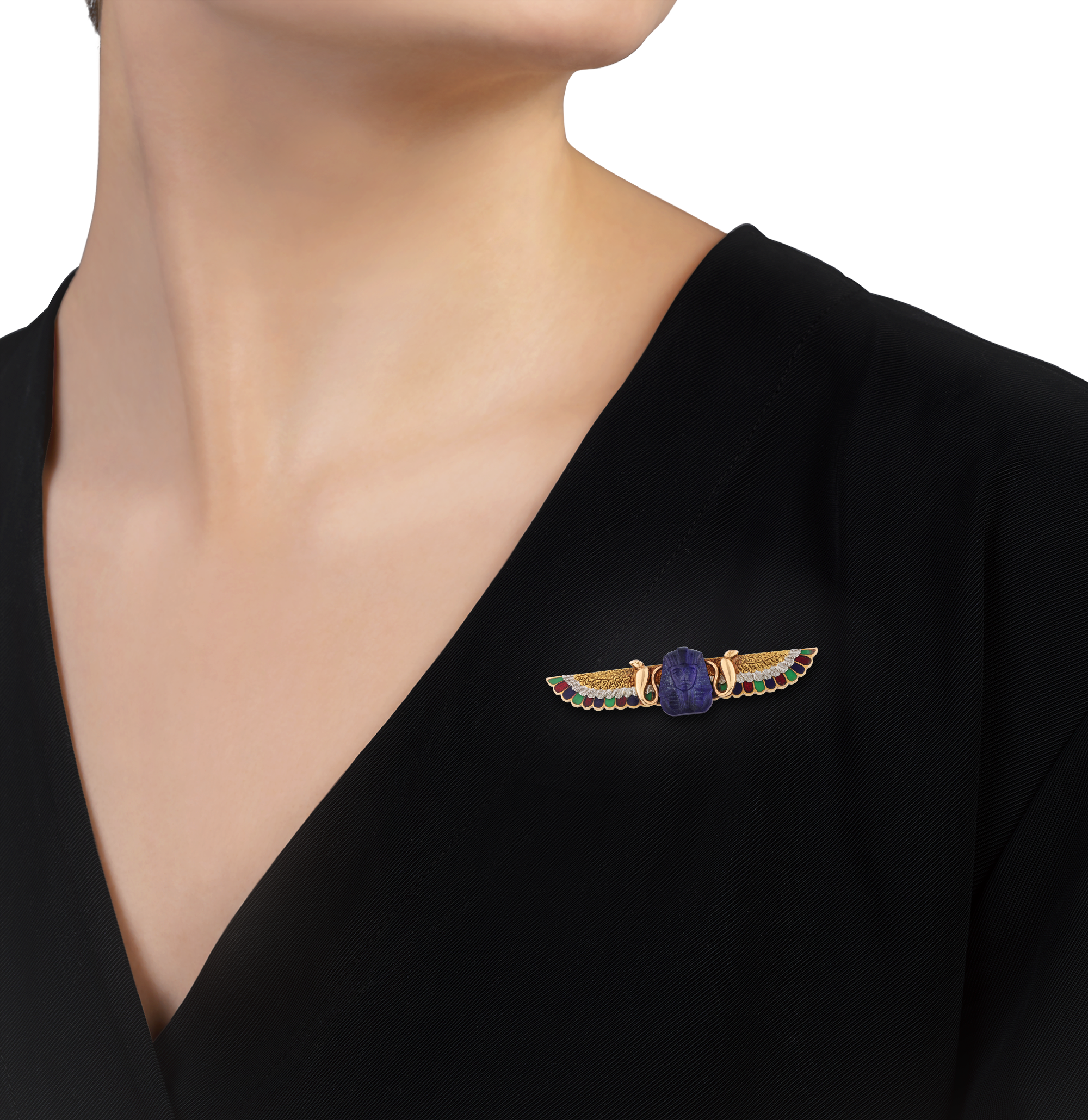 Garrard & Co. Lapis Lazuli Pharaoh Brooch