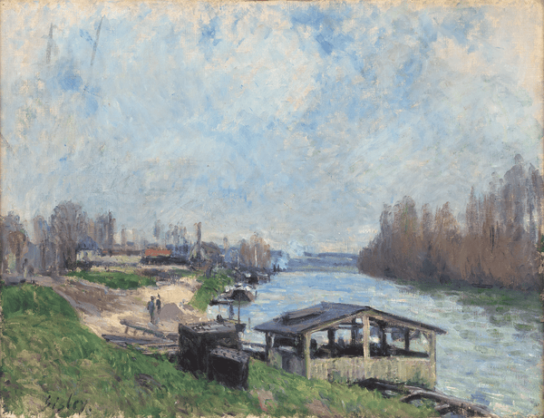 Le lavoir de Billancourt by Alfred Sisley