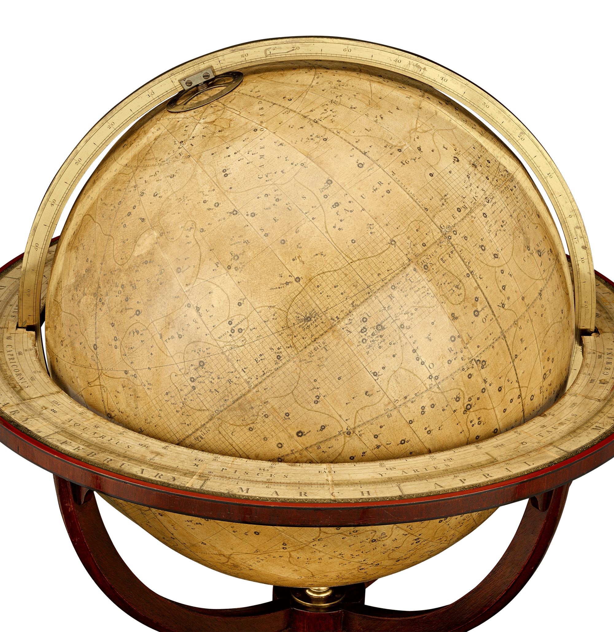 Georgian 21-Inch Terrestrial and Celestial Floor Globes by J. W. Cary
