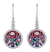 Ruby, Sapphire and Tsavorite Earrings
