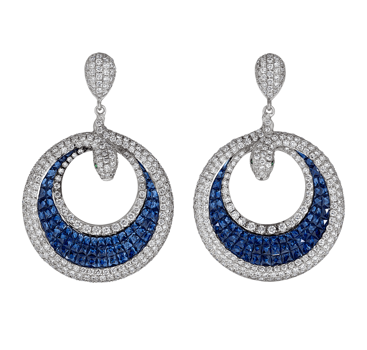 Sapphire and Diamond Earrings