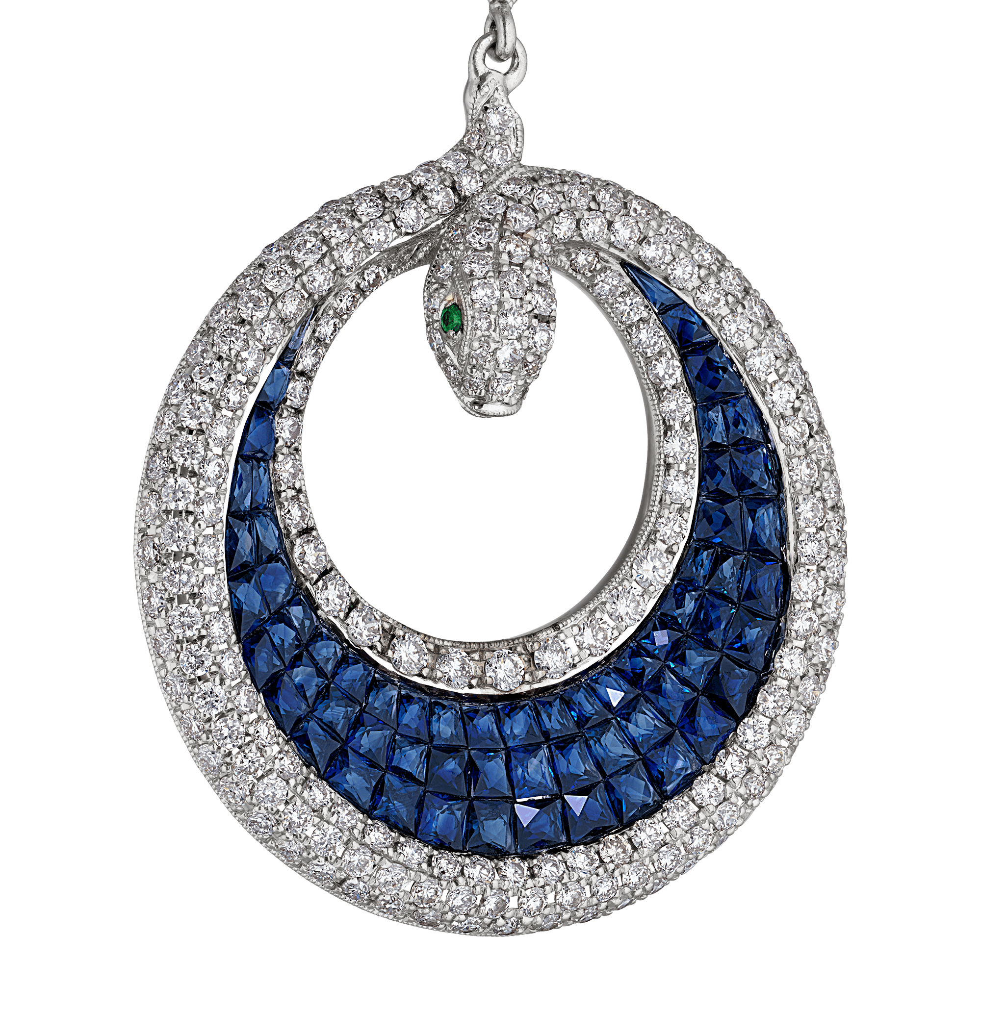 Sapphire and Diamond Earrings