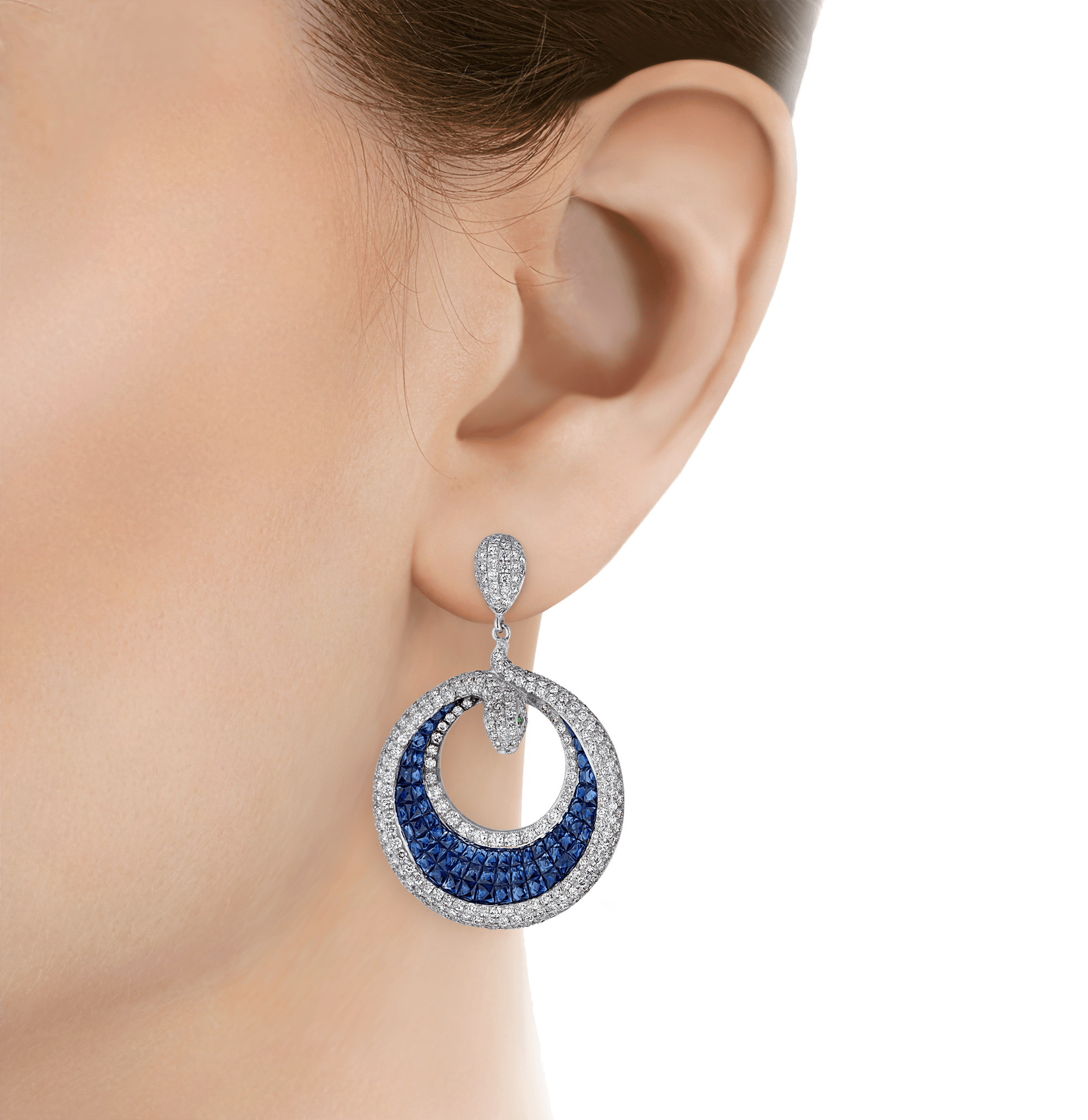 Sapphire and Diamond Earrings