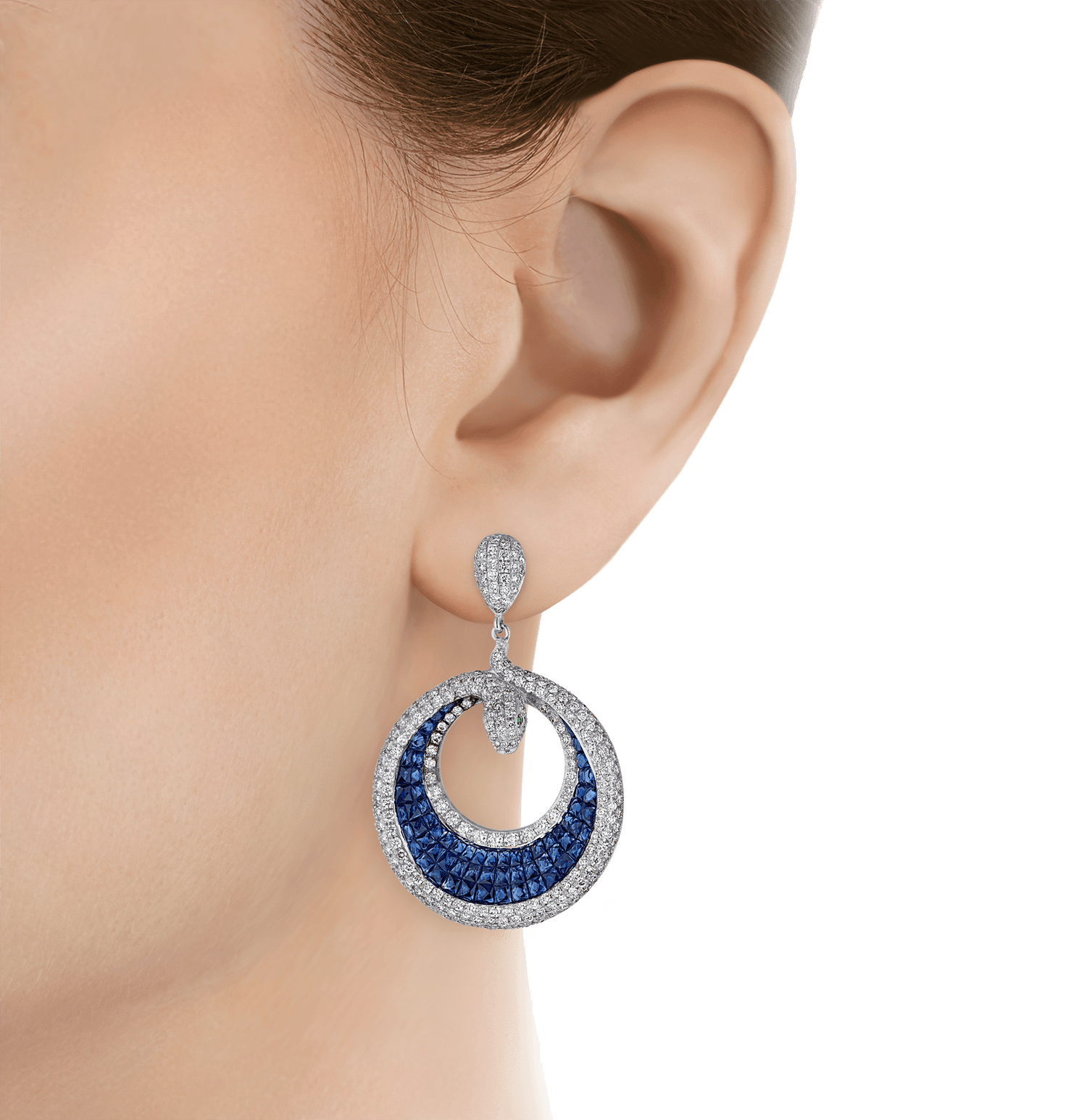 Sapphire and Diamond Earrings