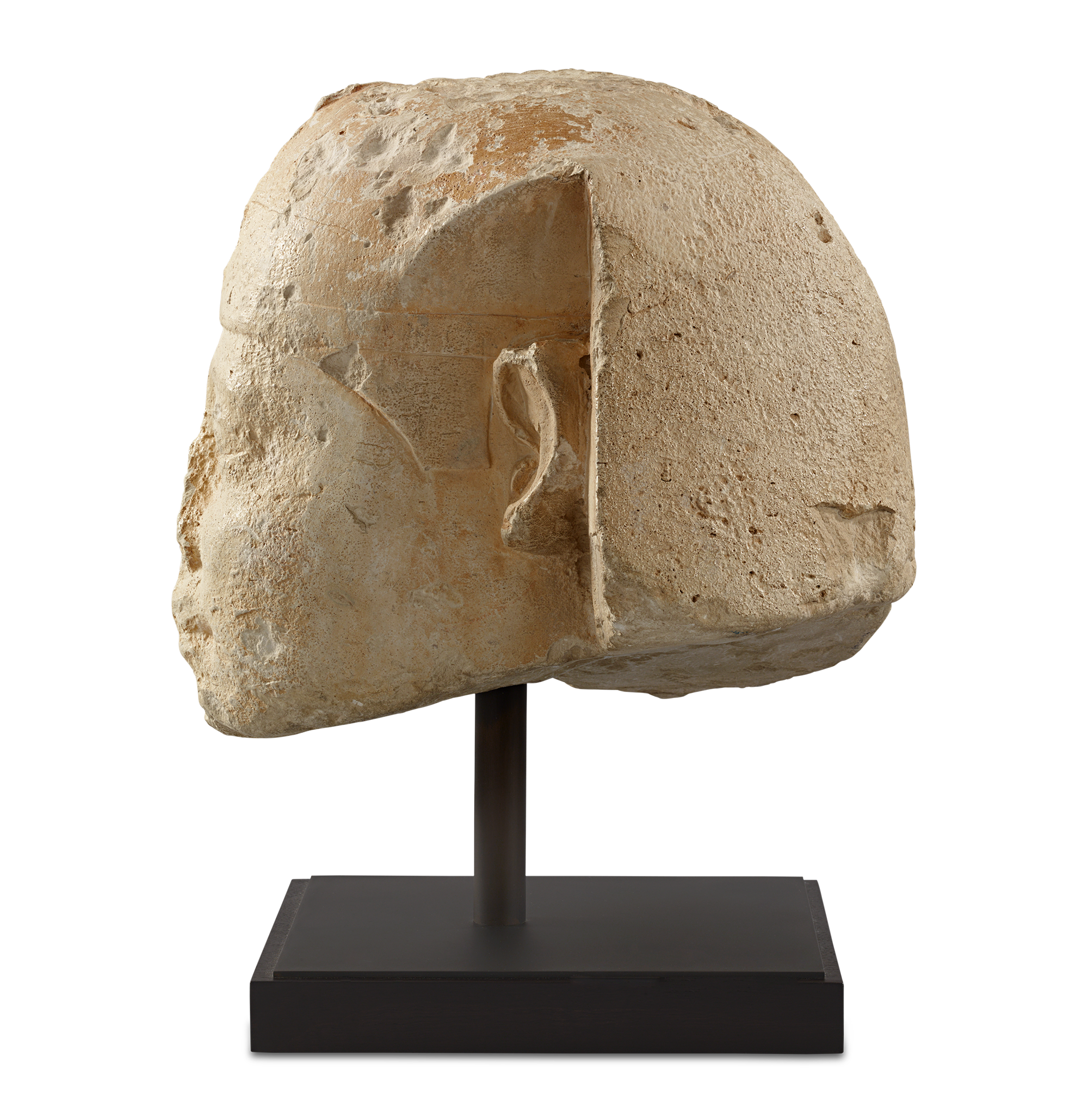Ancient Egyptian Limestone Head of a Ptolemaic King