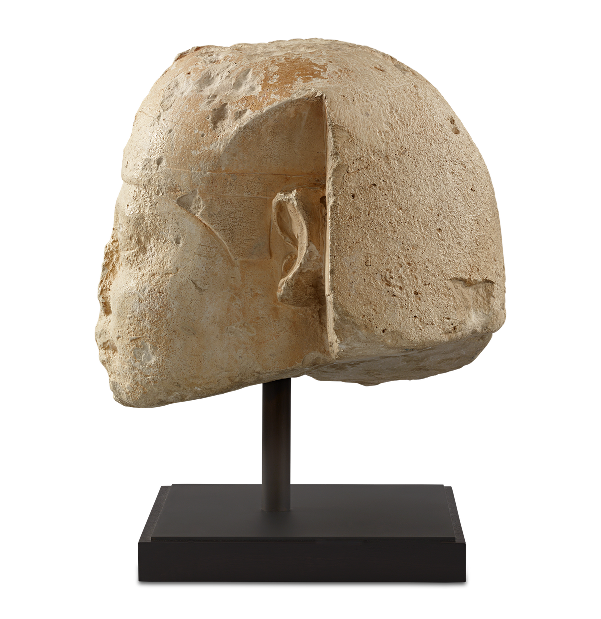 Ancient Egyptian Limestone Head of a Ptolemaic King