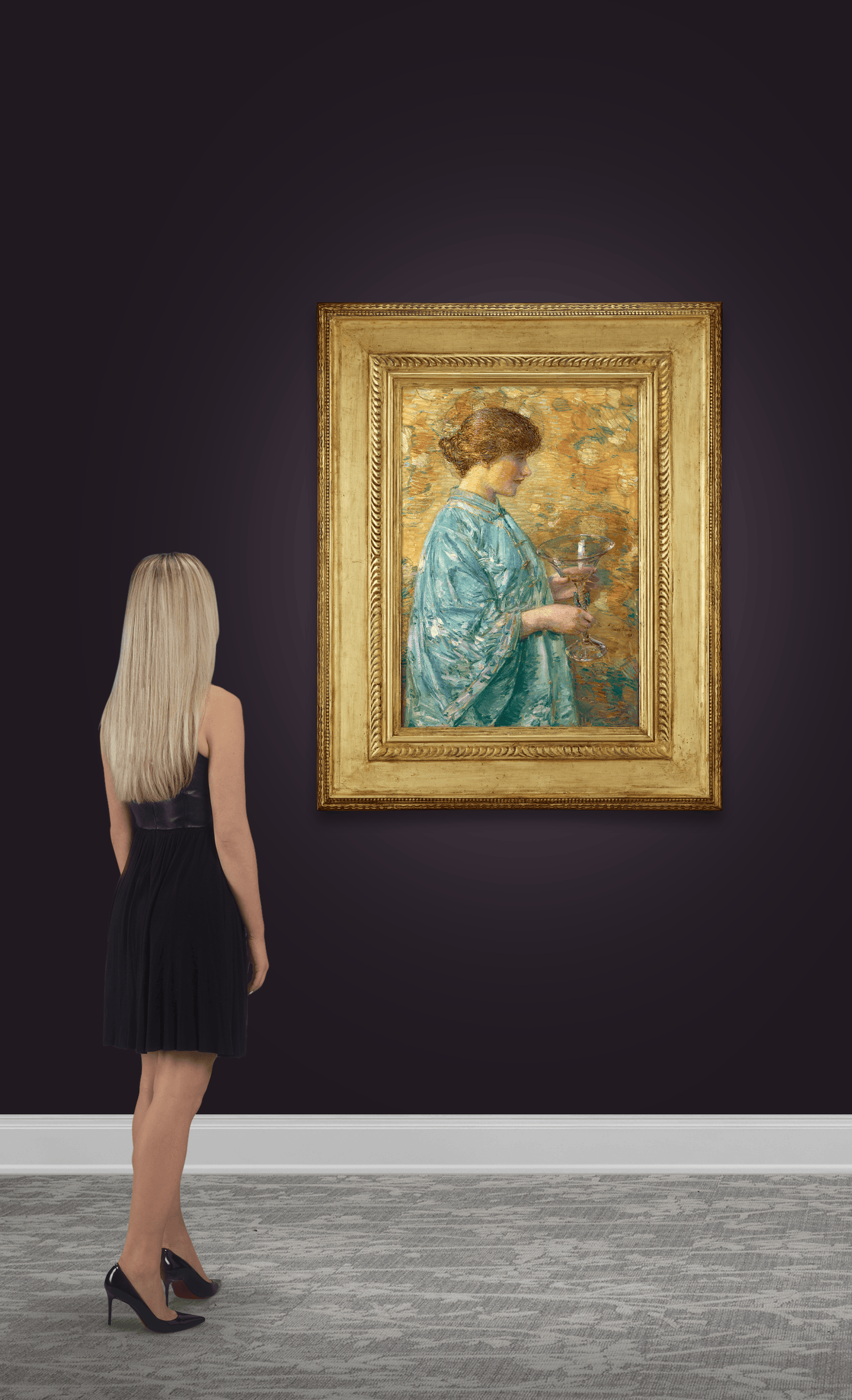 Venetian Glass (Portrait of Kitty Hughes) by Childe Hassam
