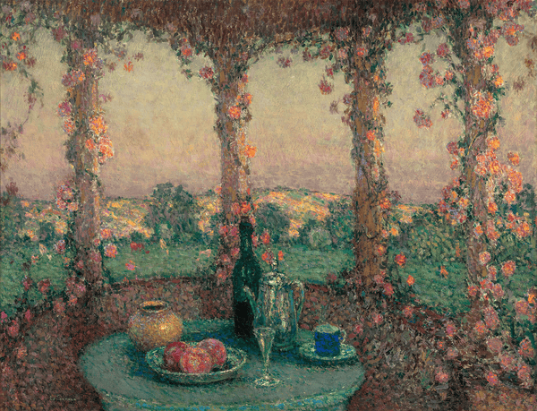 La table sous la tonnelle, Gerberoy by Henri Le Sidaner