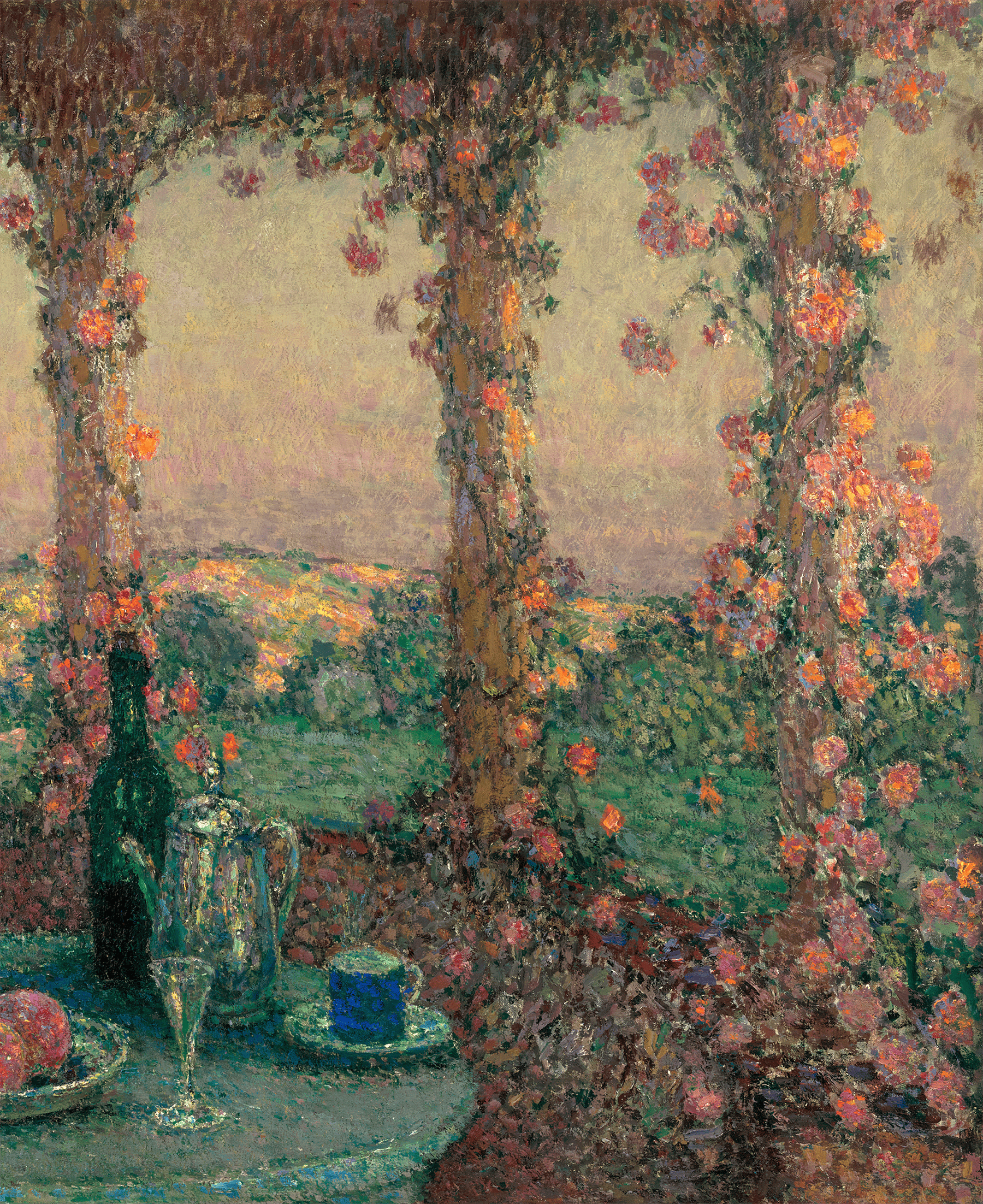 La table sous la tonnelle, Gerberoy by Henri Le Sidaner