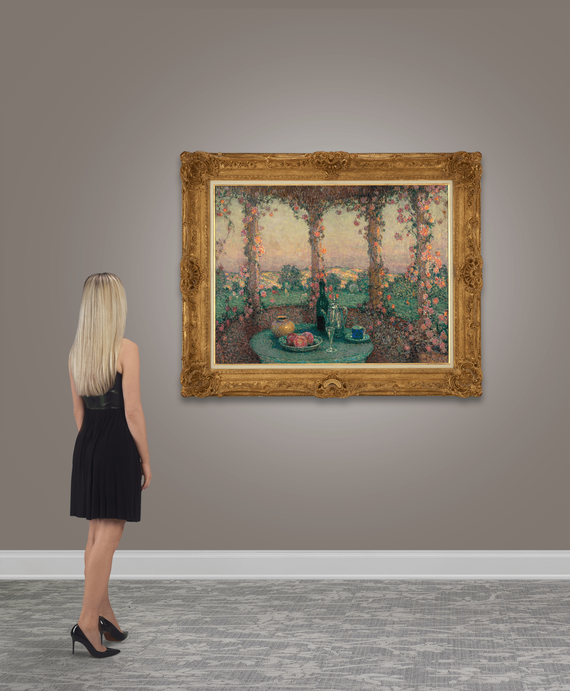 La table sous la tonnelle, Gerberoy by Henri Le Sidaner