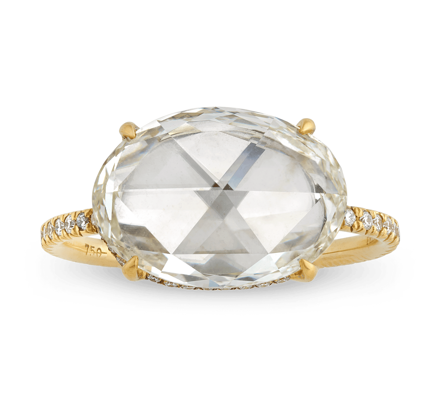 Fred Leighton Rose Cut Diamond Ring, 5.24 Carats