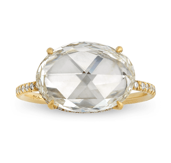 Fred Leighton Rose Cut Diamond Ring, 5.24 Carats