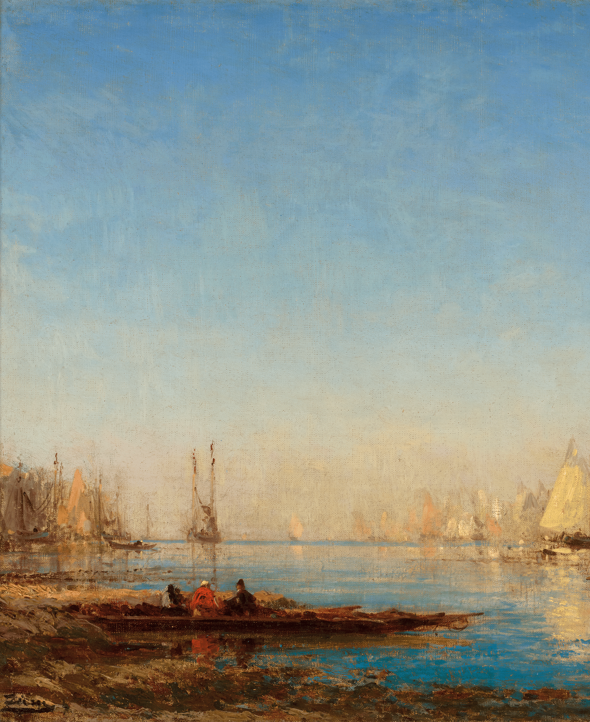 Boats in Chioggia, Venice by Félix-François Georges Ziem