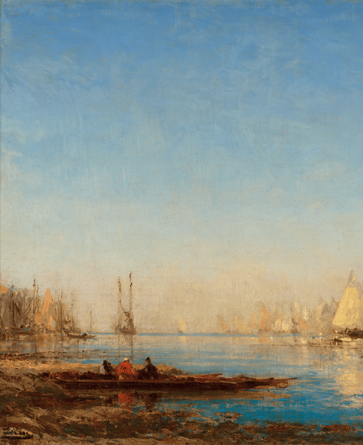 Boats in Chioggia, Venice by Félix-François Georges Ziem