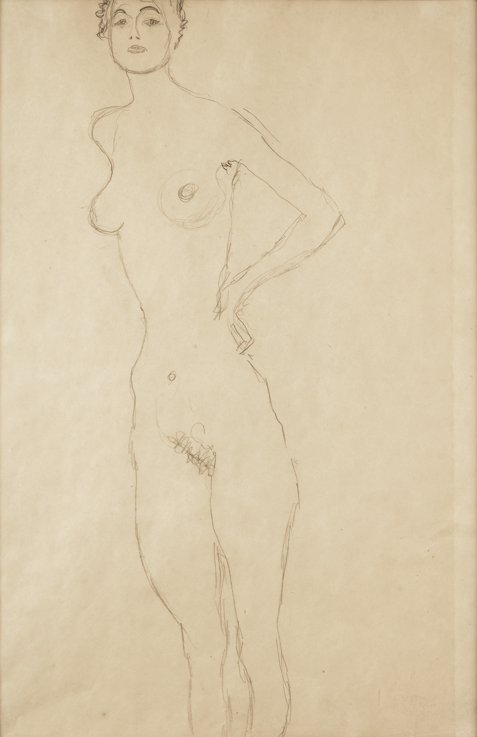 Standing Female Nude by Gustav Klimt