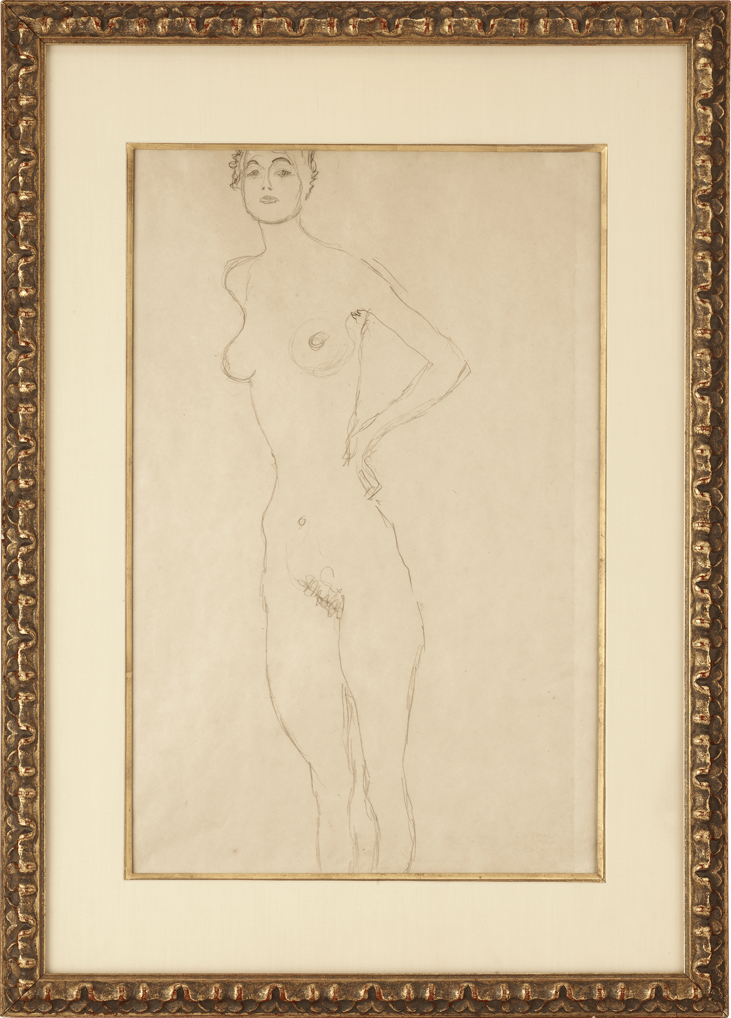 Standing Female Nude by Gustav Klimt