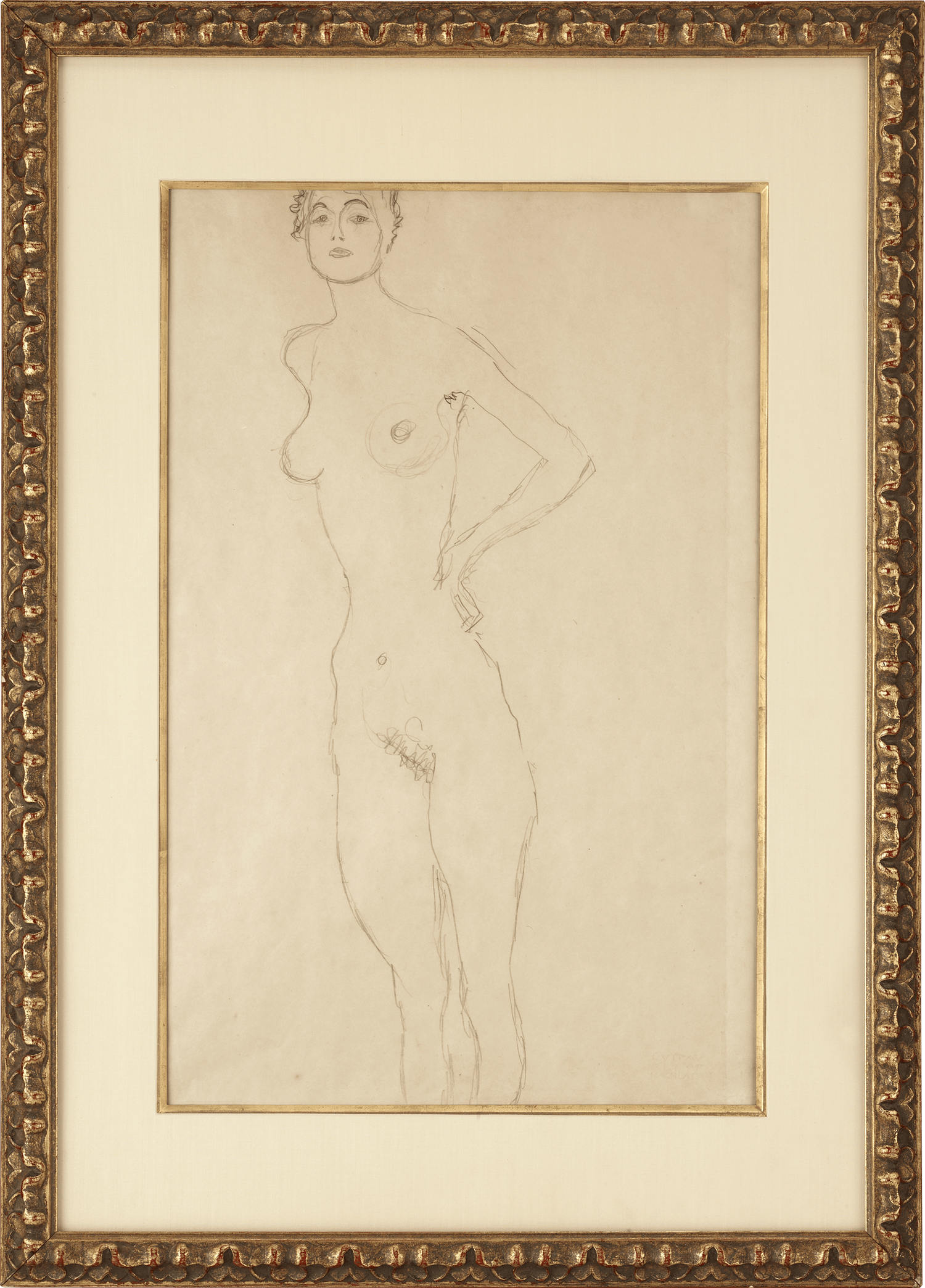 Standing Female Nude by Gustav Klimt