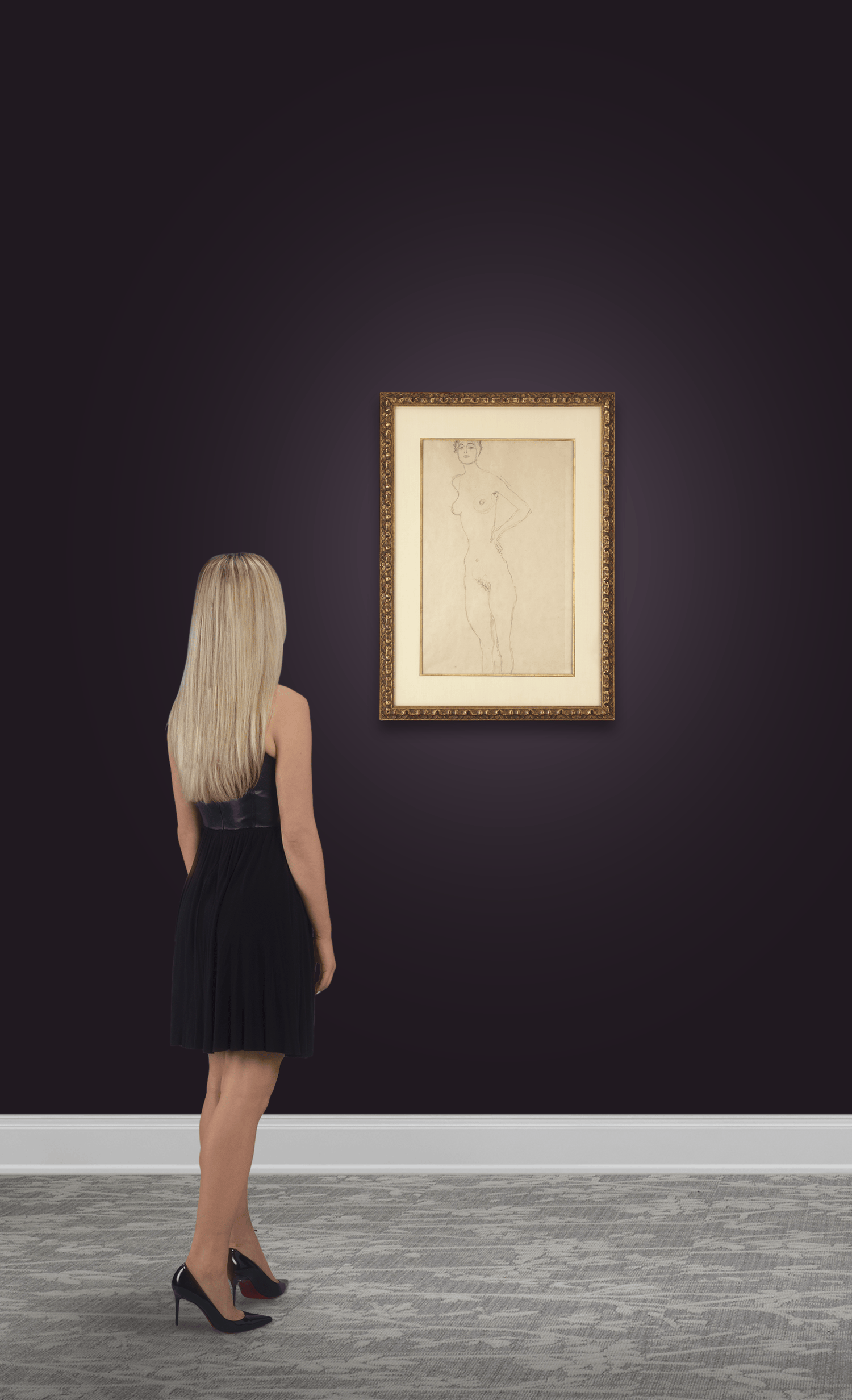 Standing Female Nude by Gustav Klimt
