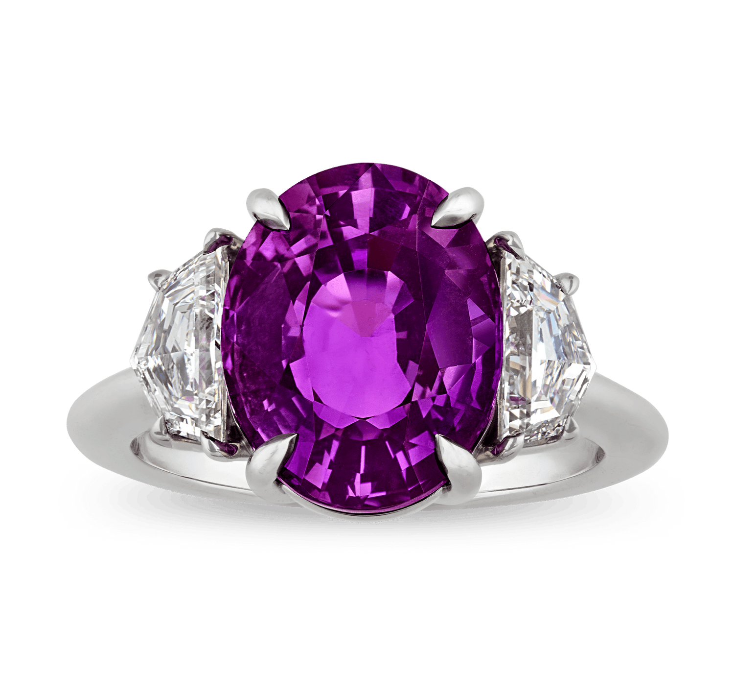 Pink Sapphire Ring, Untreated, 6.52 Carats