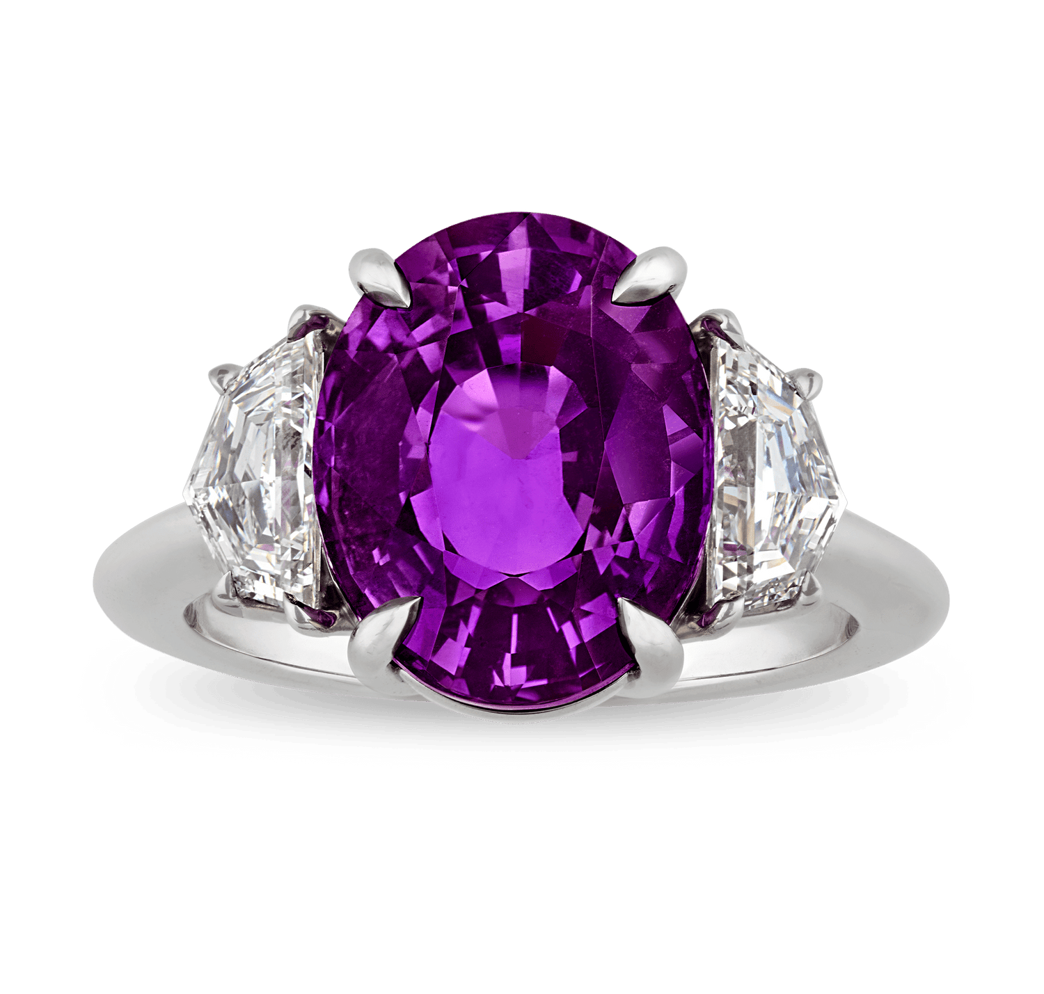 Pink Sapphire Ring, Untreated, 6.52 Carats