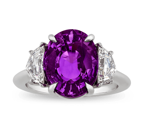 Pink Sapphire Ring, Untreated, 6.52 Carats