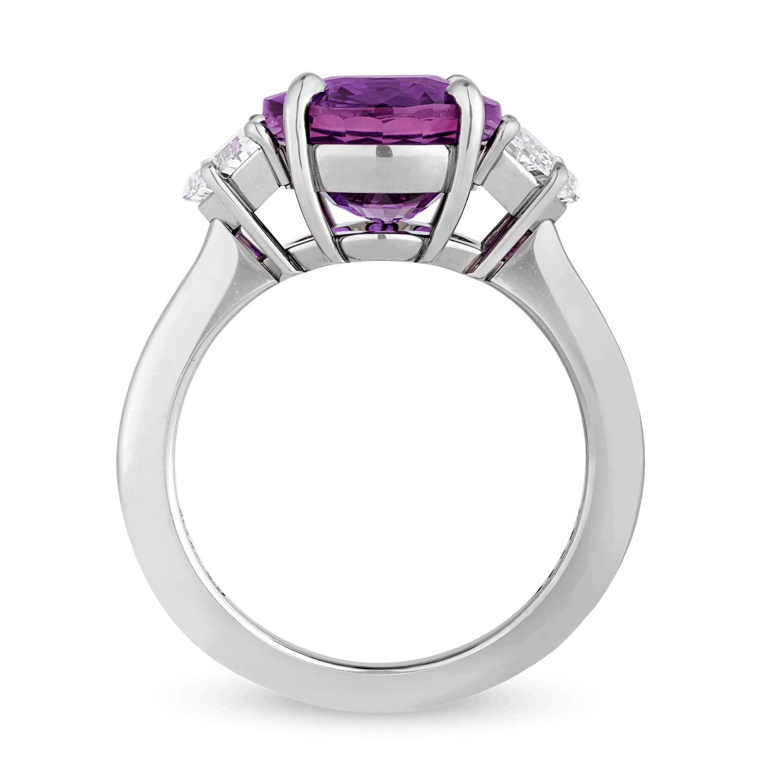 Pink Sapphire Ring, Untreated, 6.52 Carats
