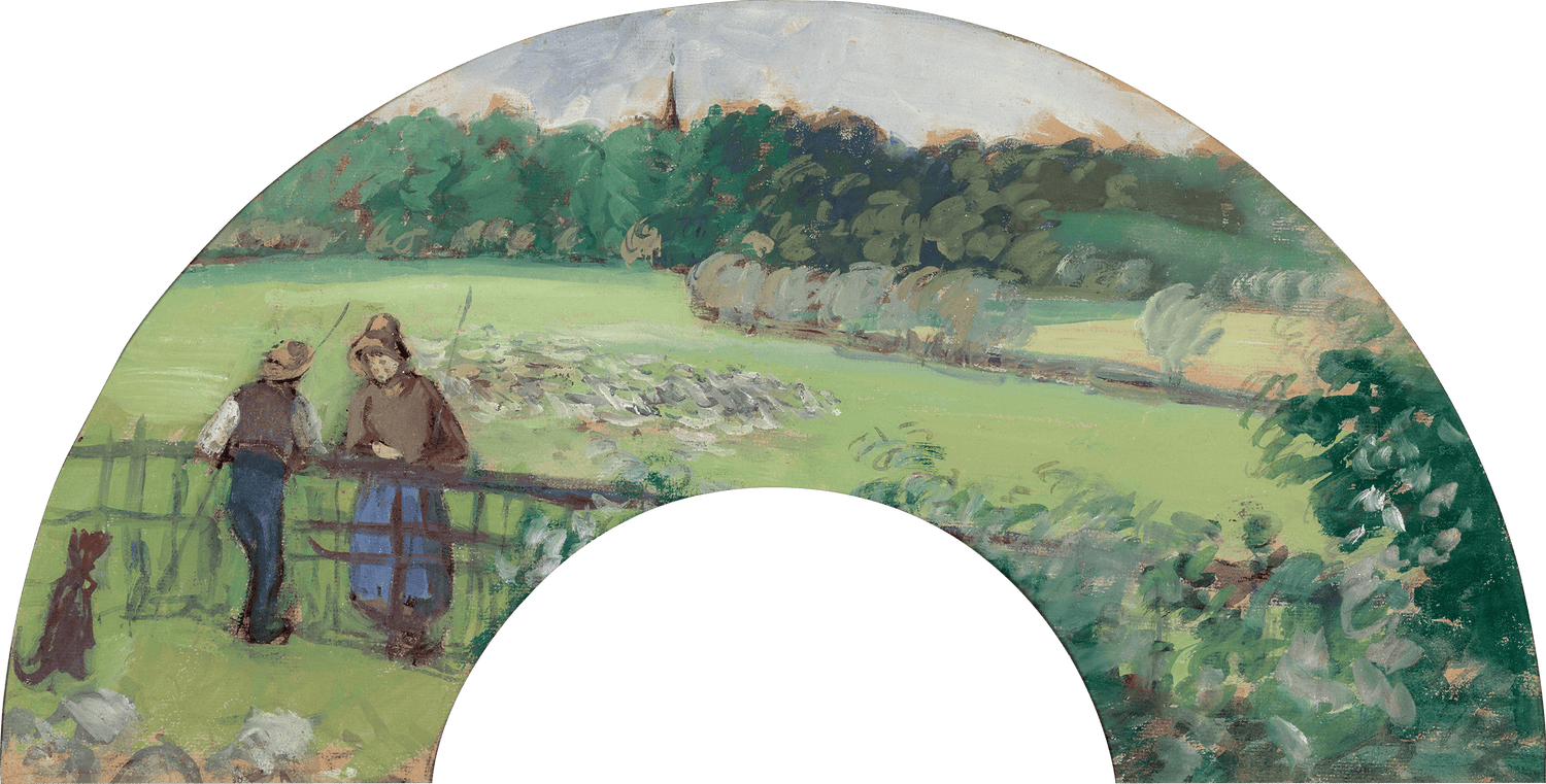 Shepherd and Shepherdess at the Gate, Bazincourt by Camille PIssarro