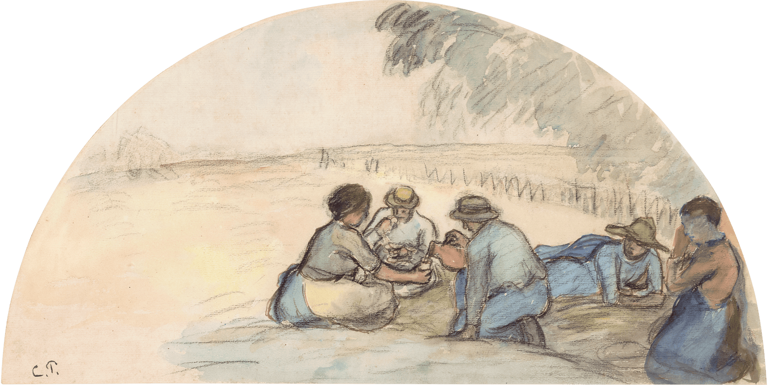 The Harvesters' Rest by Camille Pissarro