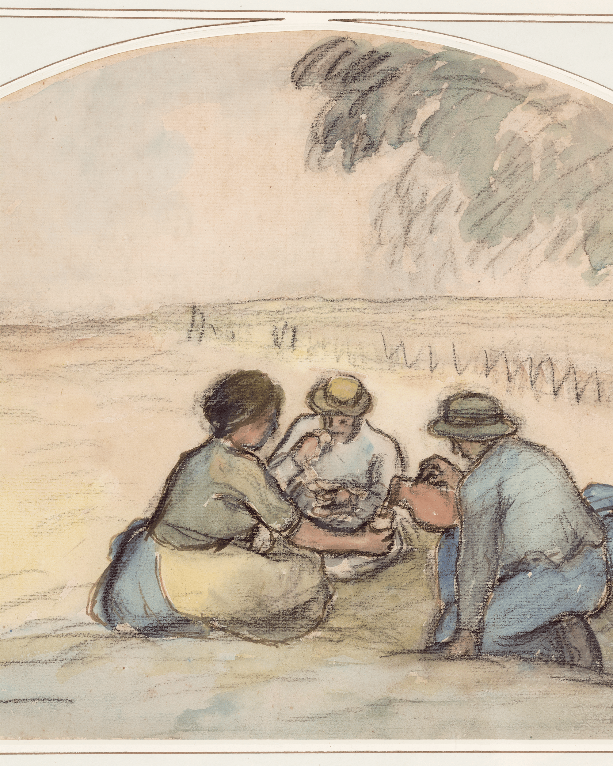 The Harvesters' Rest by Camille Pissarro