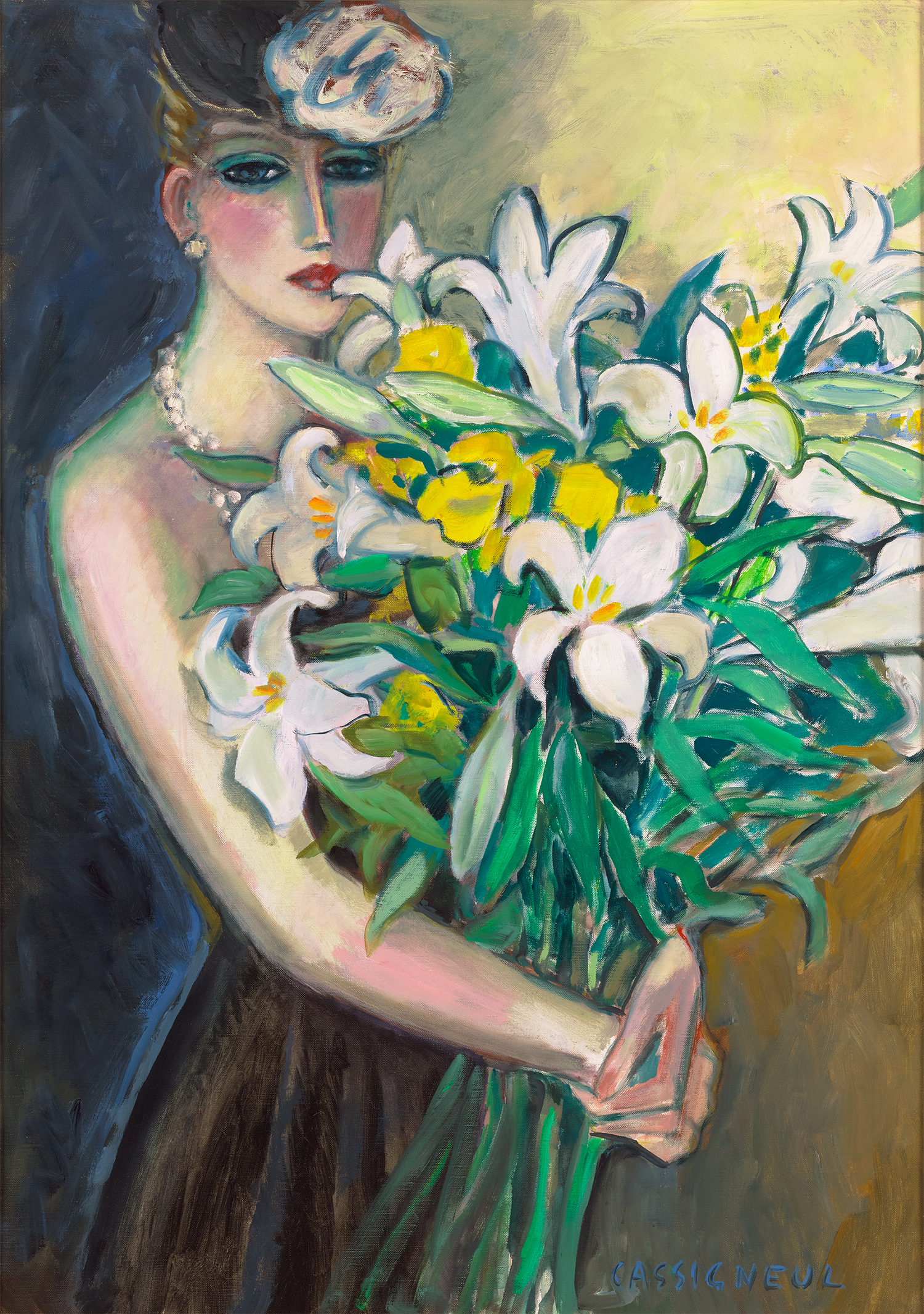 Le bouquet dans les bras by Jean-Pierre Cassigneul