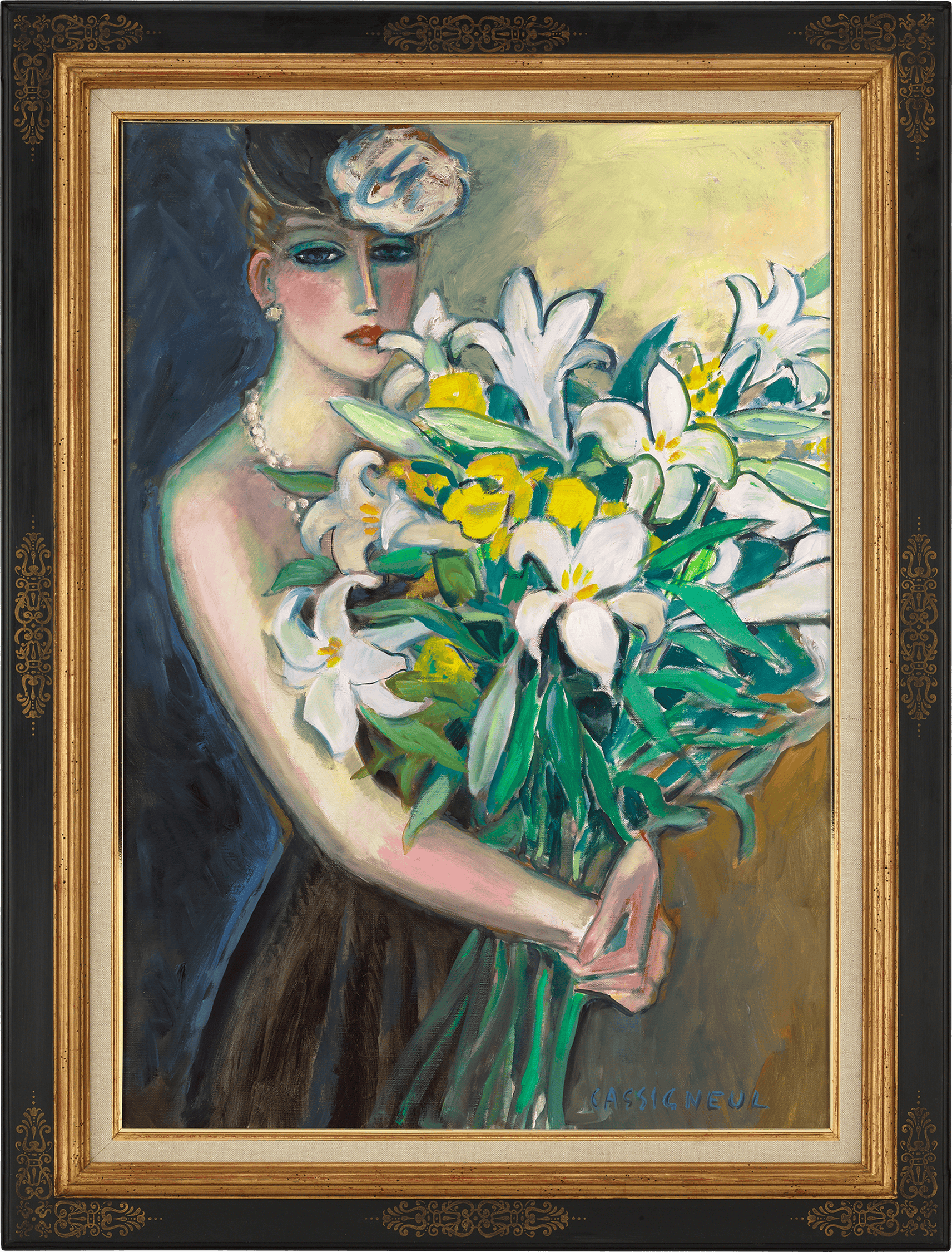 Le bouquet dans les bras by Jean-Pierre Cassigneul