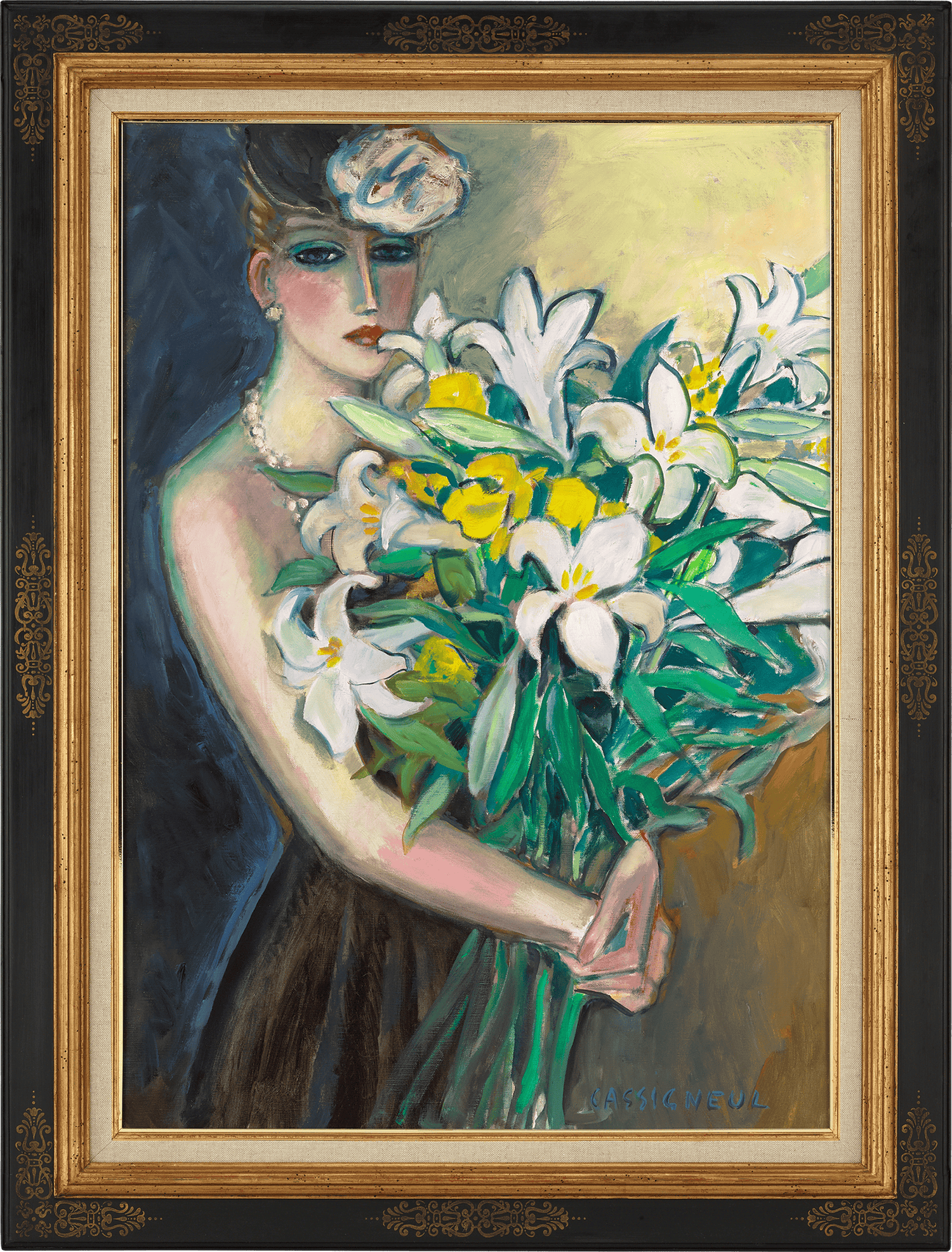 Le bouquet dans les bras by Jean-Pierre Cassigneul