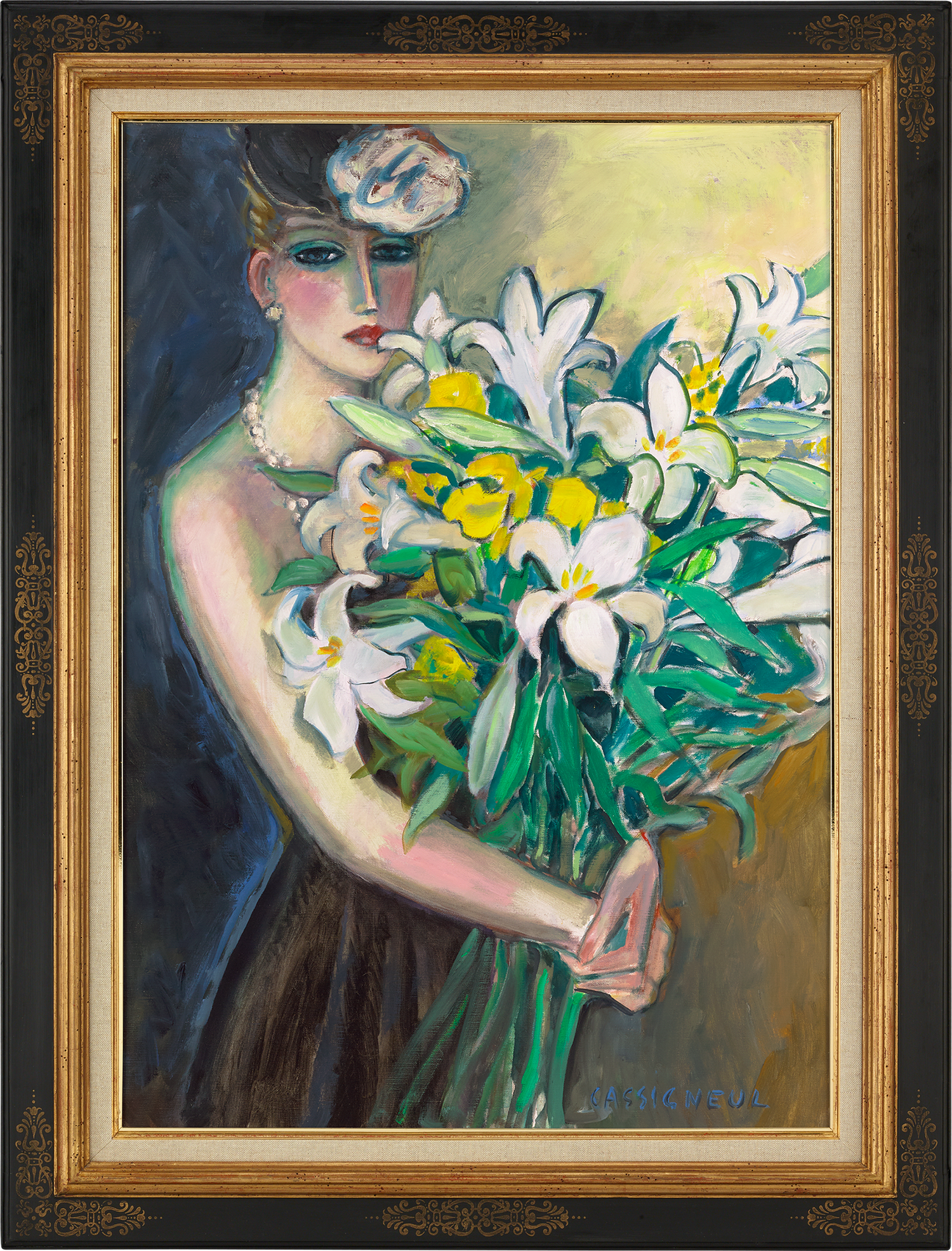 Le bouquet dans les bras by Jean-Pierre Cassigneul