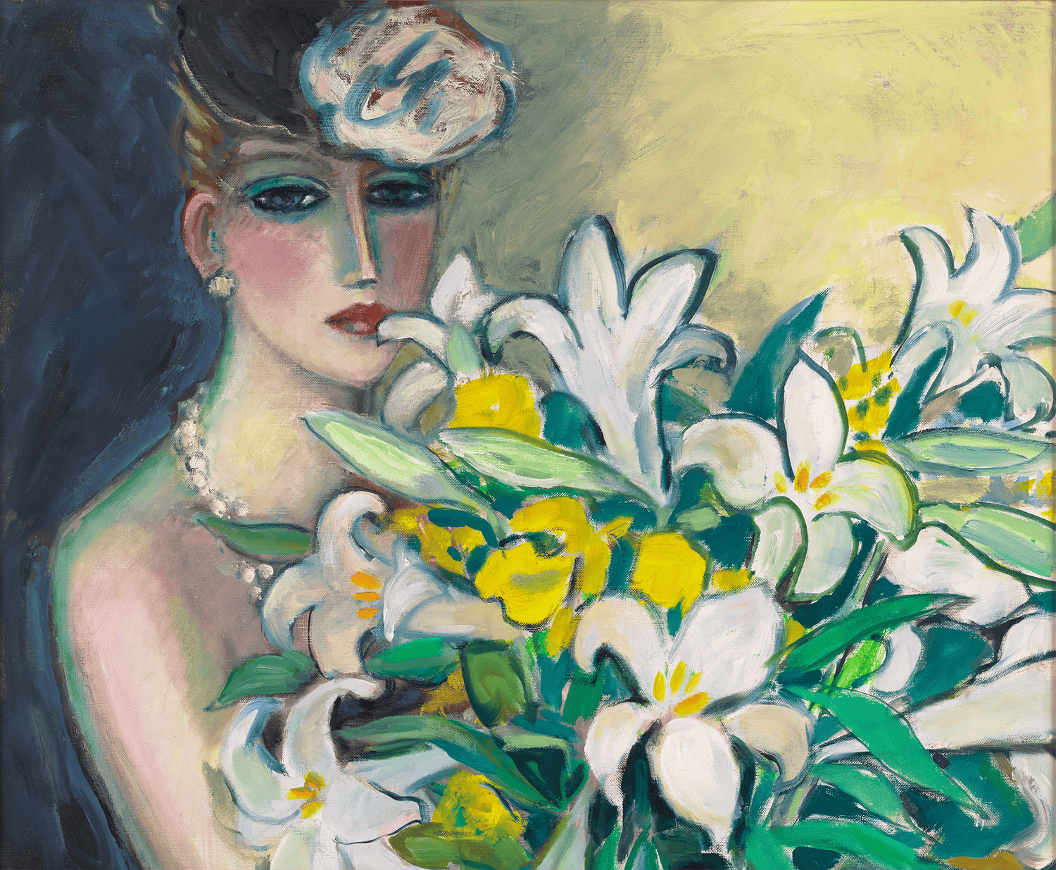 Le bouquet dans les bras by Jean-Pierre Cassigneul